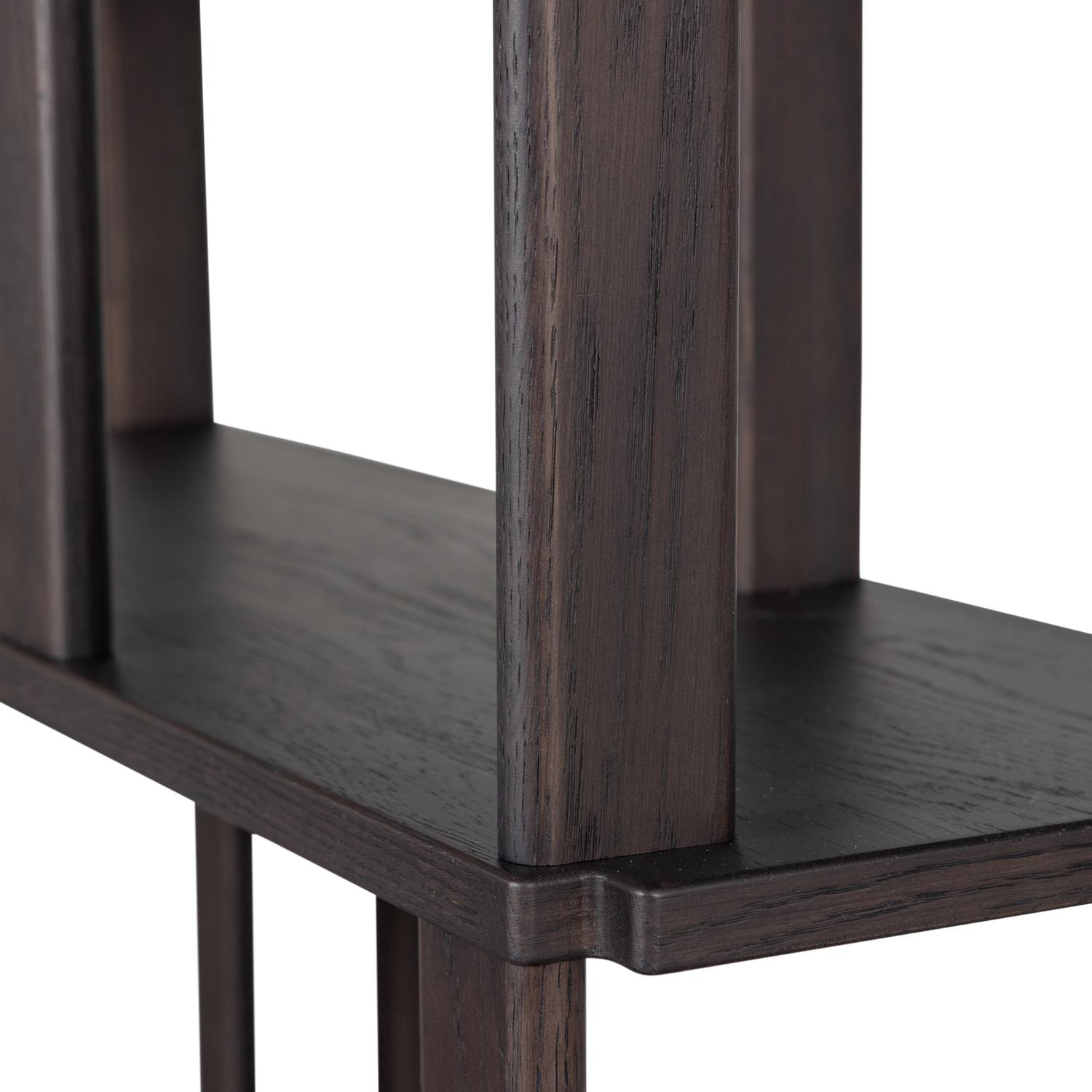 WOOOD Riss Boekenkast - Eikenhout  - Mystic Brown - 186x90x30