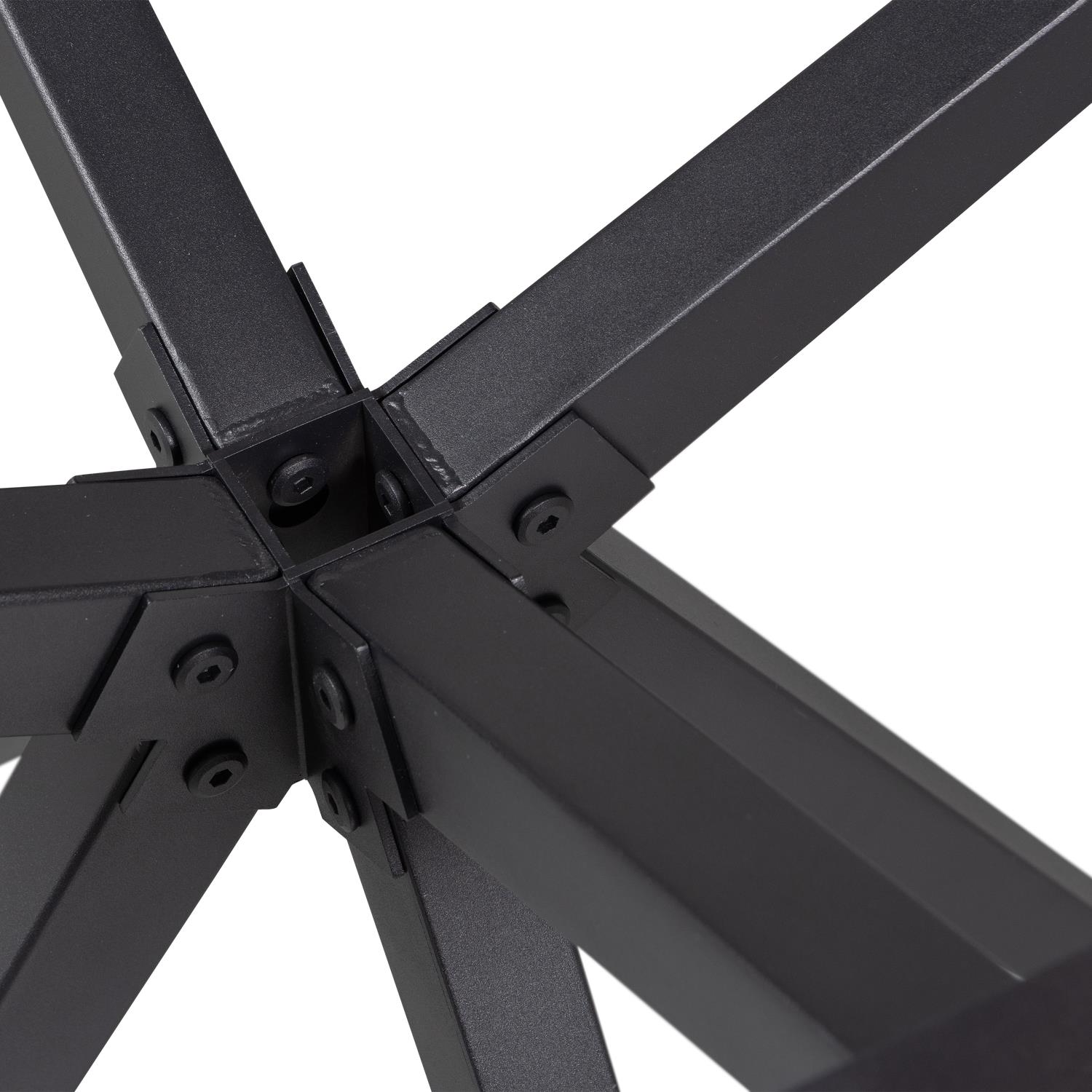 WOOOD Holland Kruispoot - Metaal - Zwart - 72x80x80