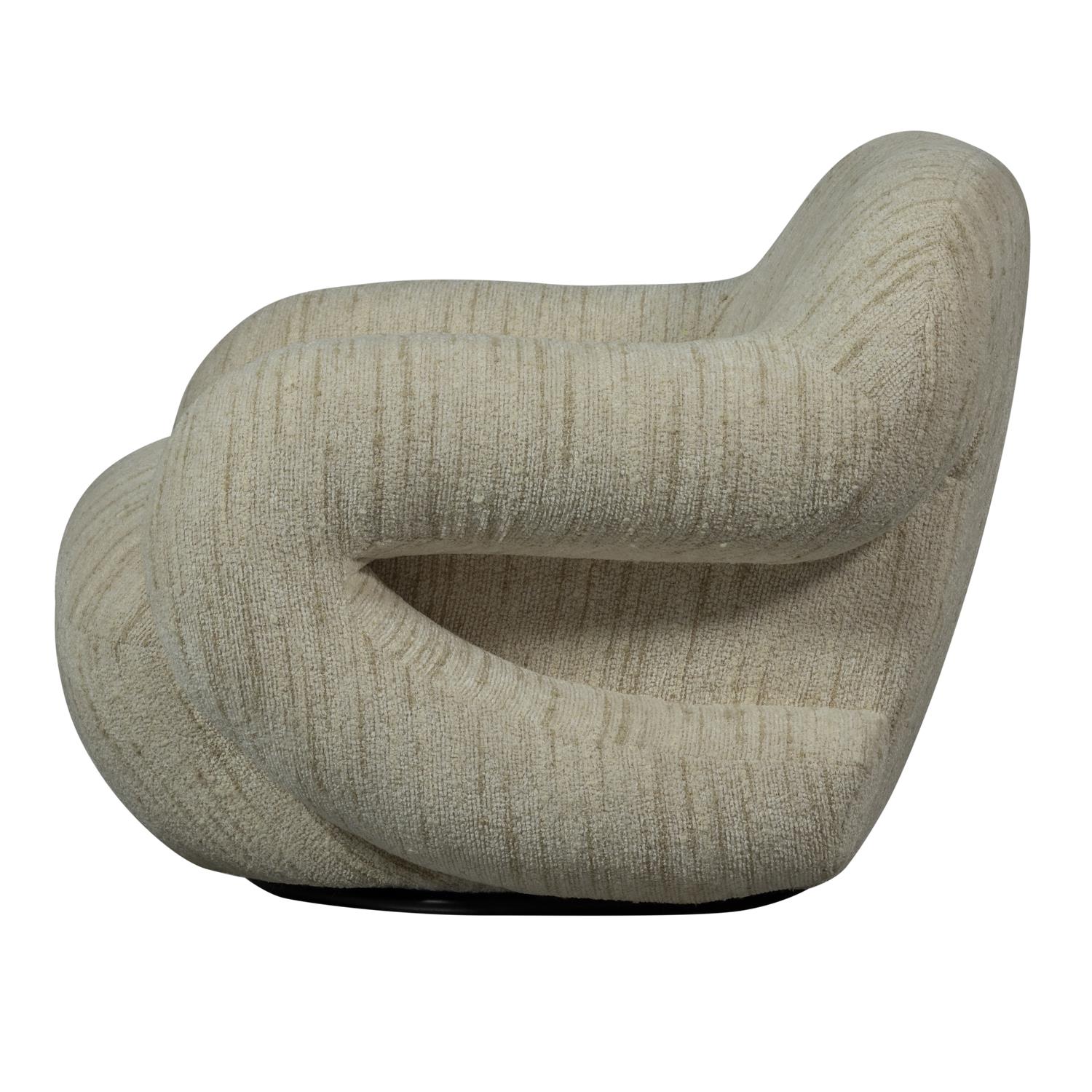 WOOOD Folke Fauteuil - Chenille Naturel - Melange - 70x88x88
