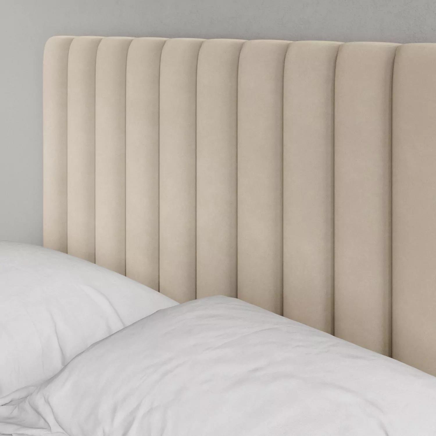 by fonQ Mara Tweepersoonsbed met Opbergruimte 160 x 200 cm - Fluweel - Crème
