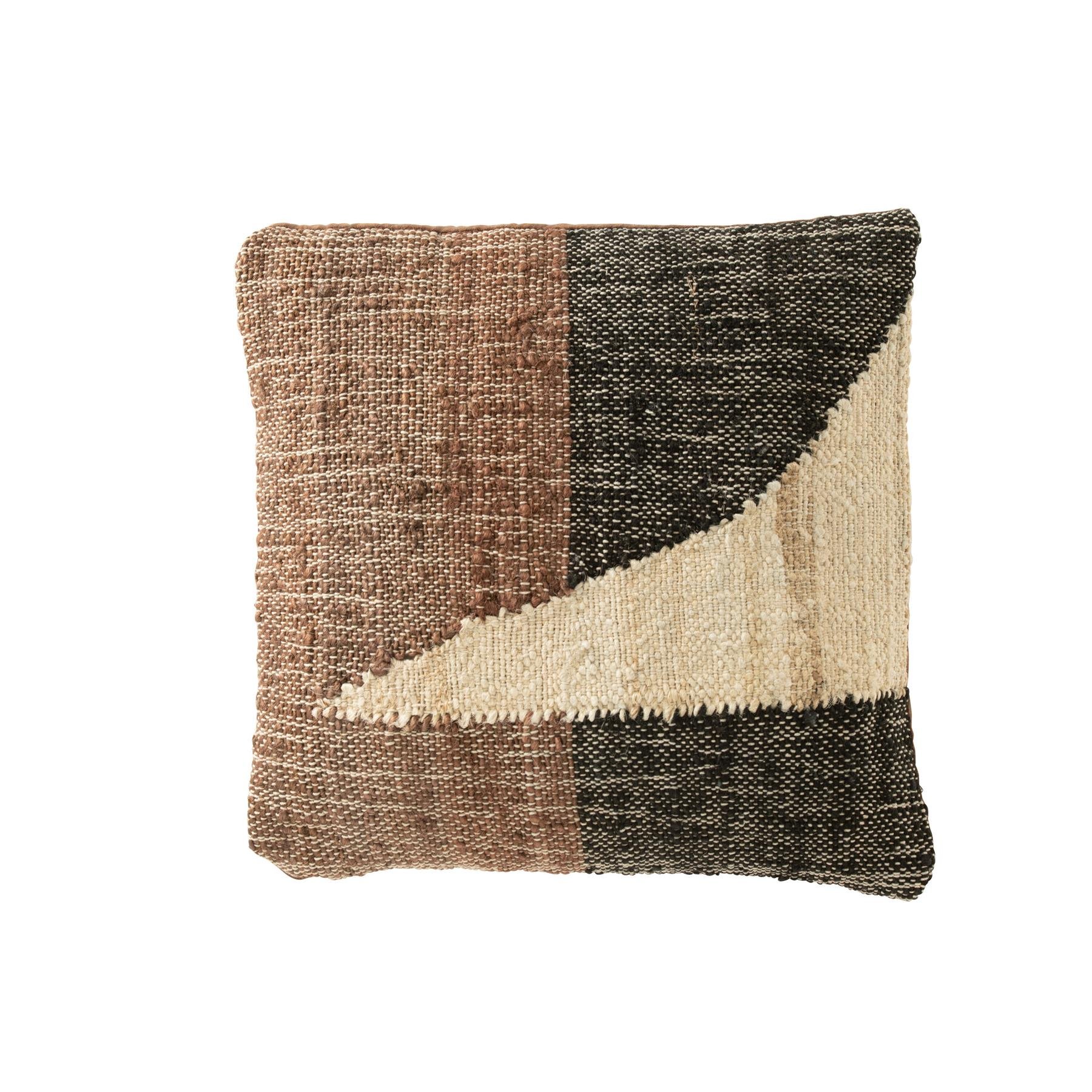 J-Line kussen Dakar - polyester - creme|bruin