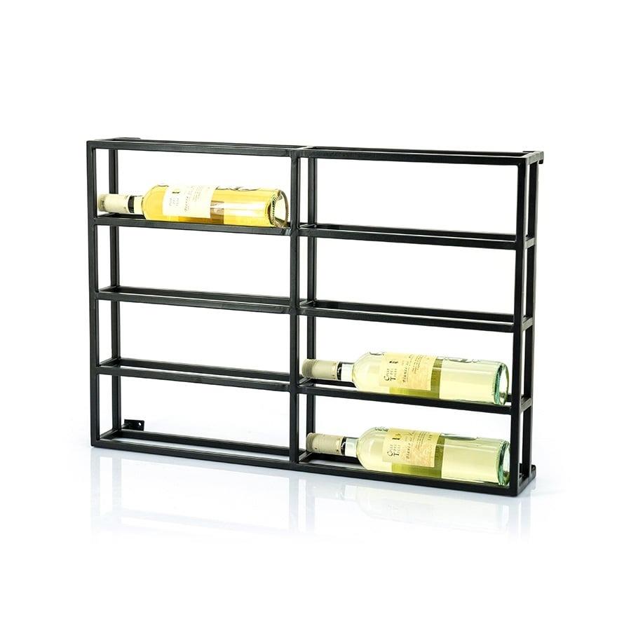 Vtw Living - Wijnrek van Metaal - Wijnfles Rek Industrieel 71x12x50 cm