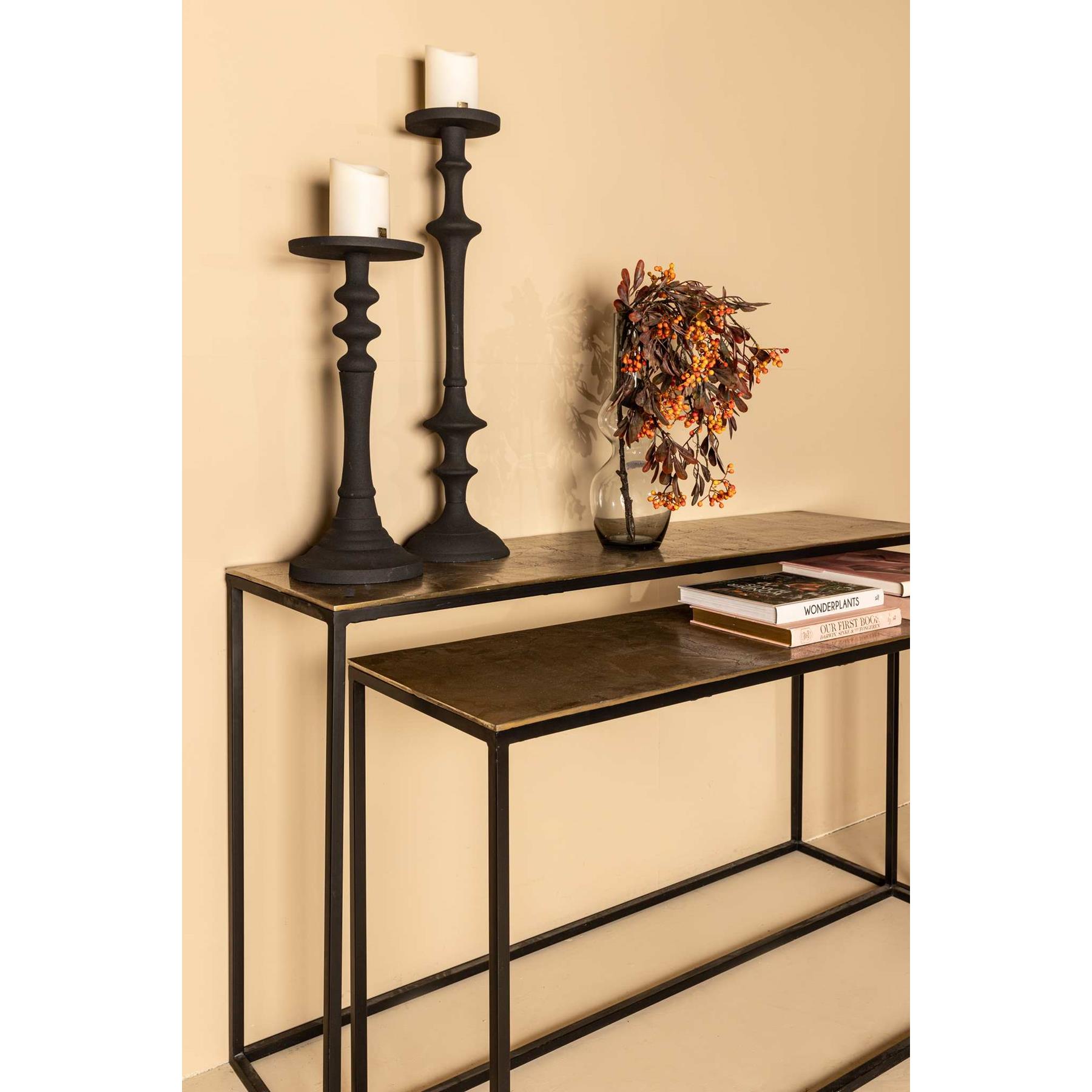 PTMD Kae Gold Alu Black Iron Rectangular Sidetable Sv2