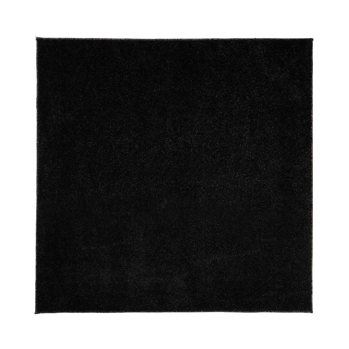 Tapeso Vierkant vloerkleed Fine - antraciet - 100x100 cm