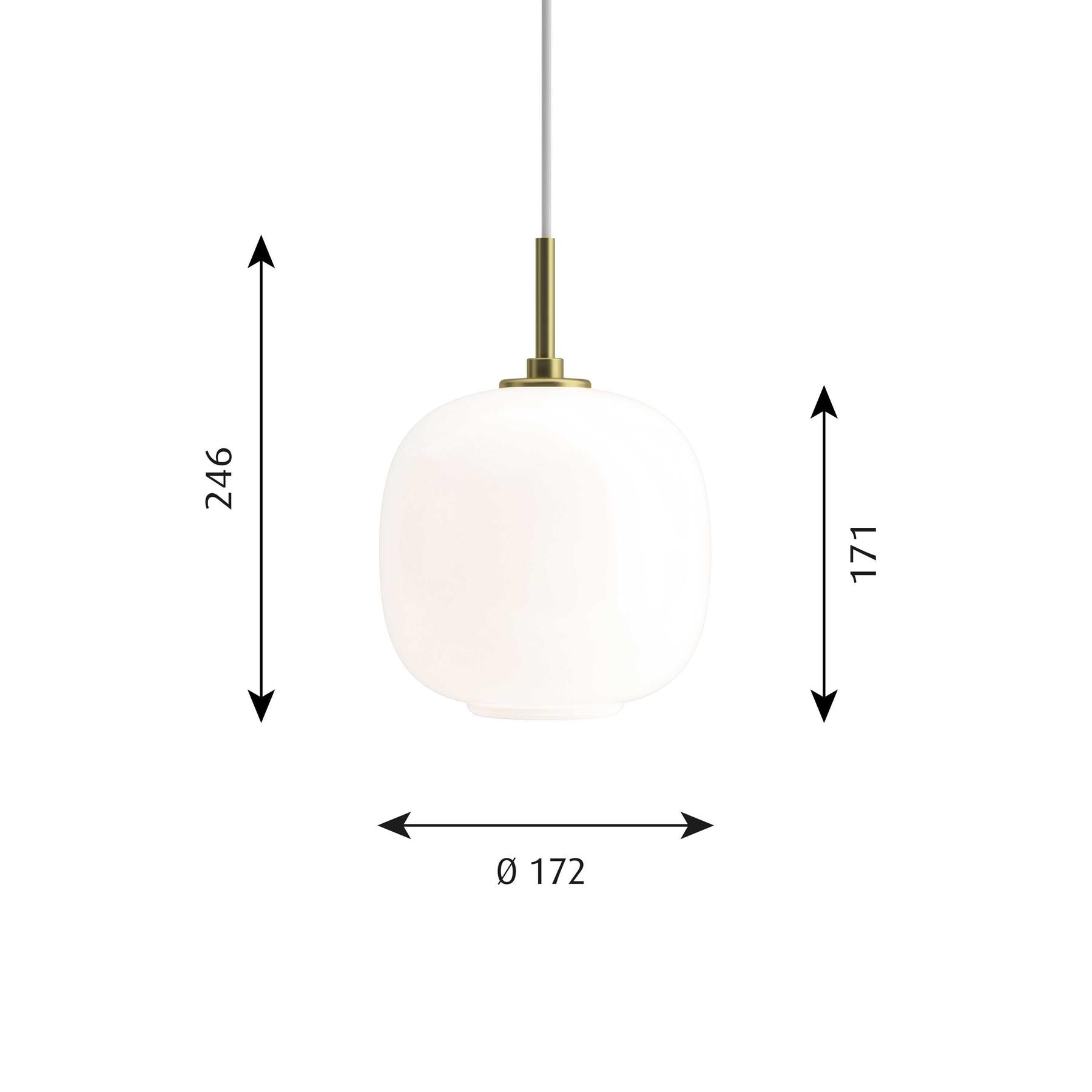 Louis Poulsen VL 45 Radiohus hanglamp Ø175 Brass|Glossy Opal White