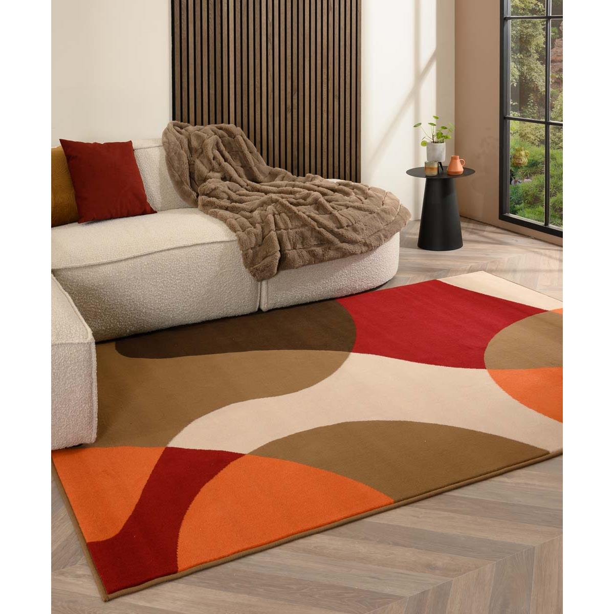 Tapeso Abstract vloerkleed - Ease Nova terra - 160x230 cm
