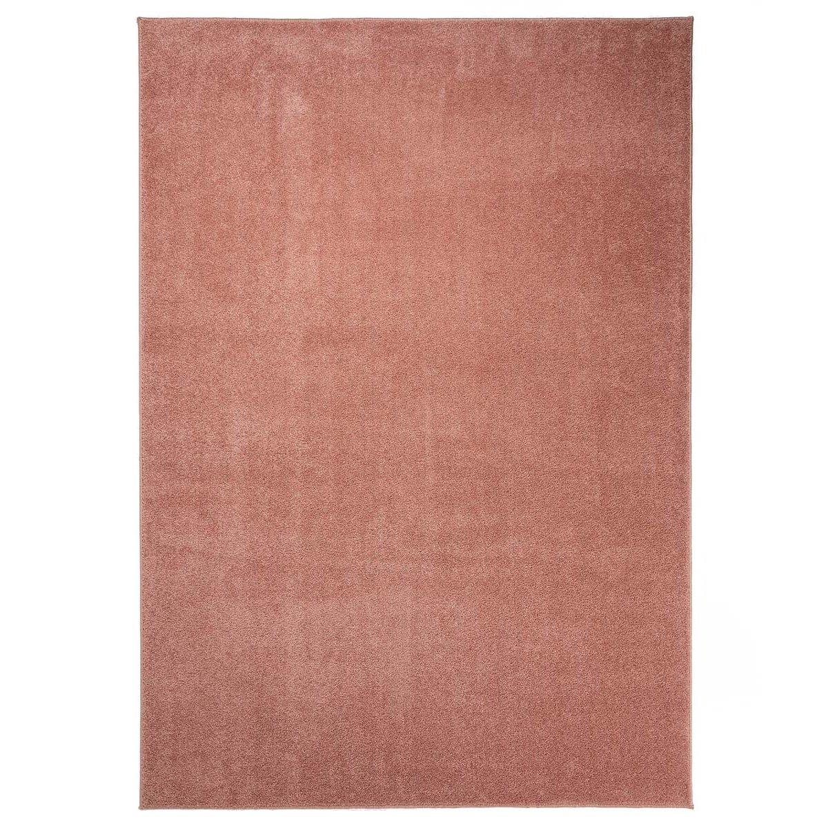 Tapeso Laagpolig vloerkleed Fine - roze - 100x300 cm