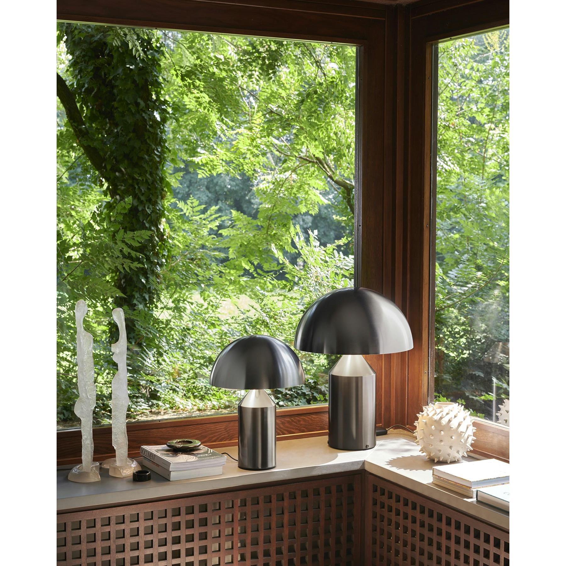 Oluce Atollo tafellamp H70 nikkel