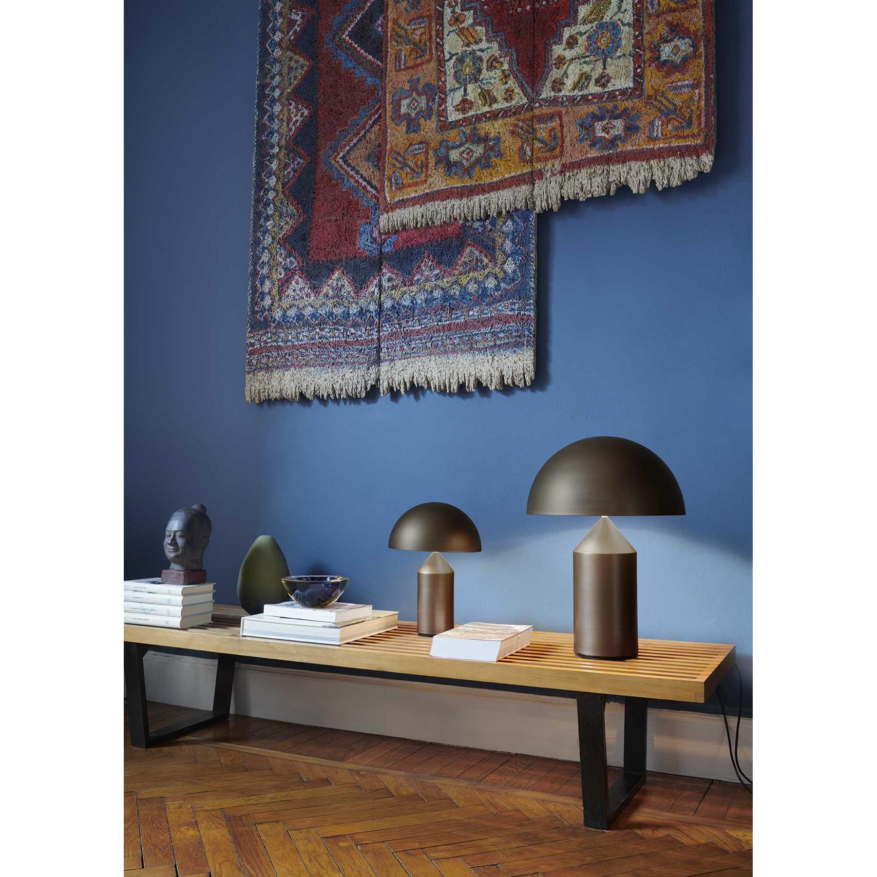 Oluce Atollo tafellamp H70 nikkel