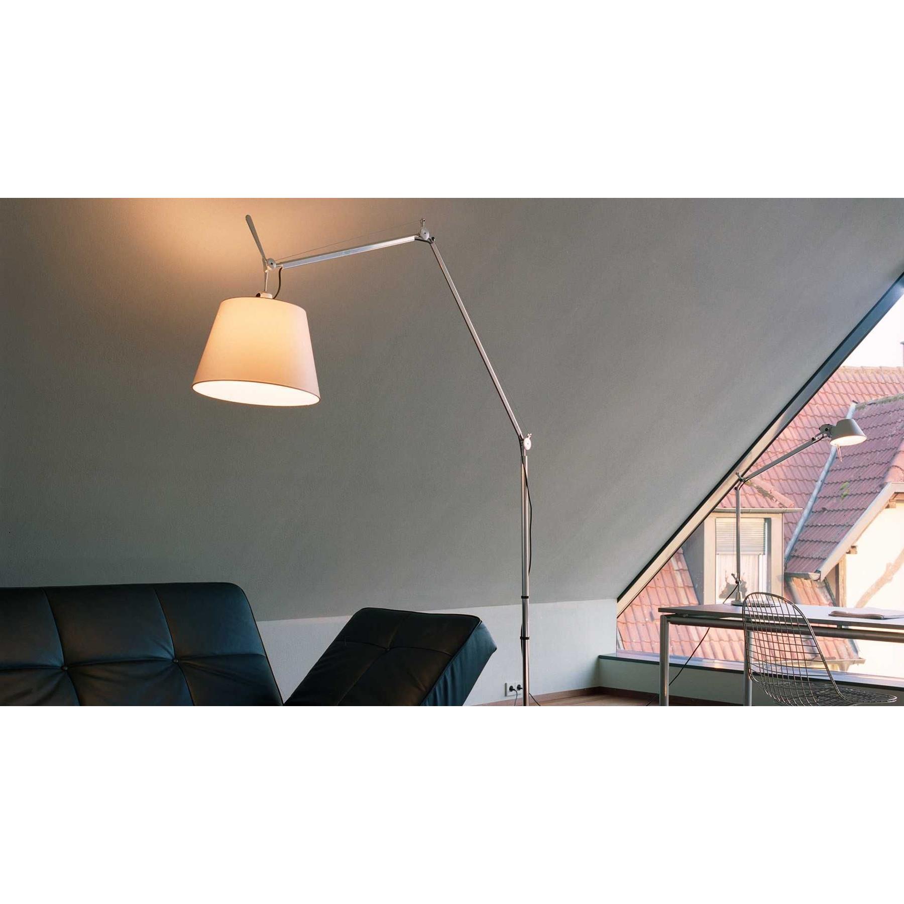 Artemide Tolomeo Mega Terra booglamp LED 3000K toetsdimmer alu