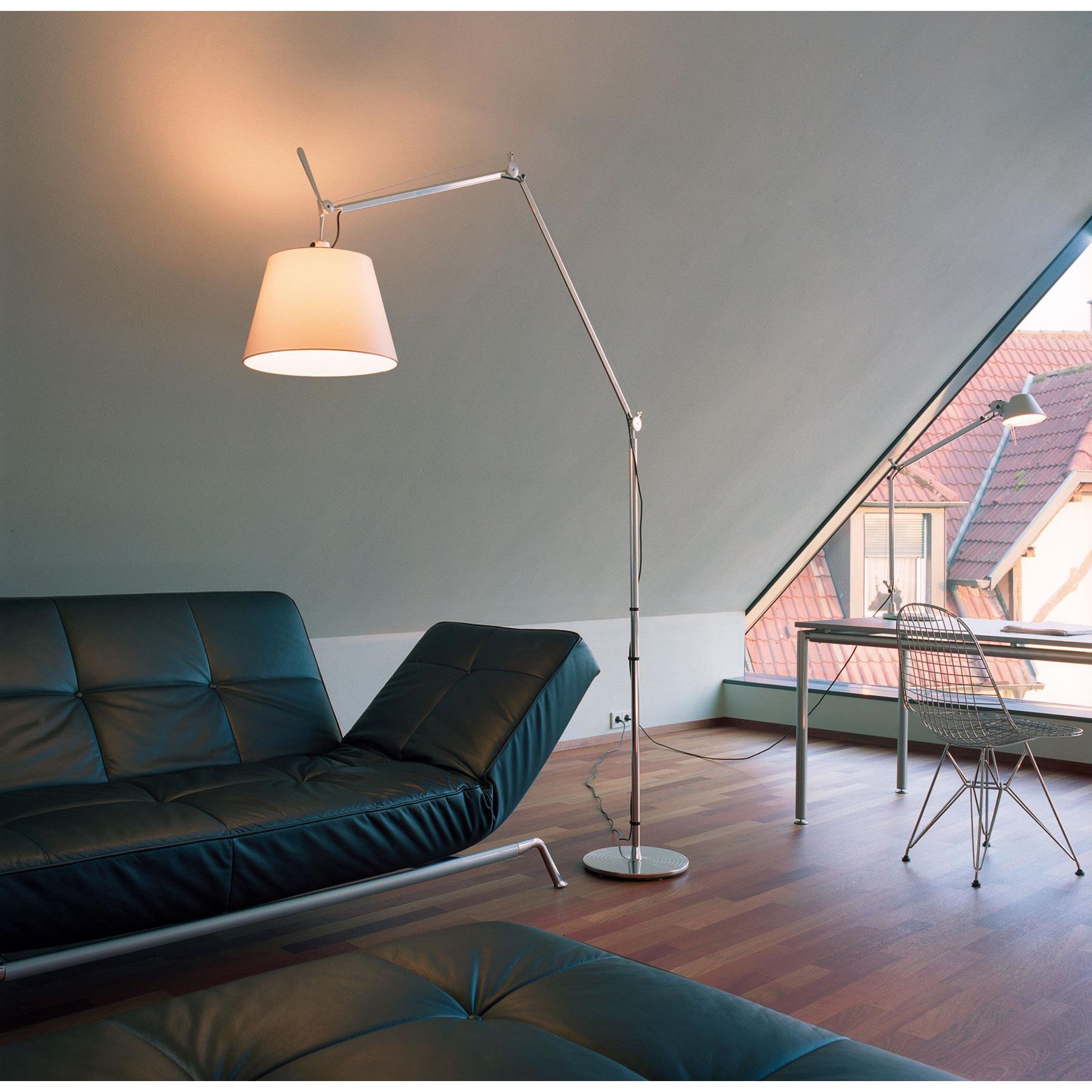 Artemide Tolomeo Mega Terra booglamp LED 3000K toetsdimmer alu