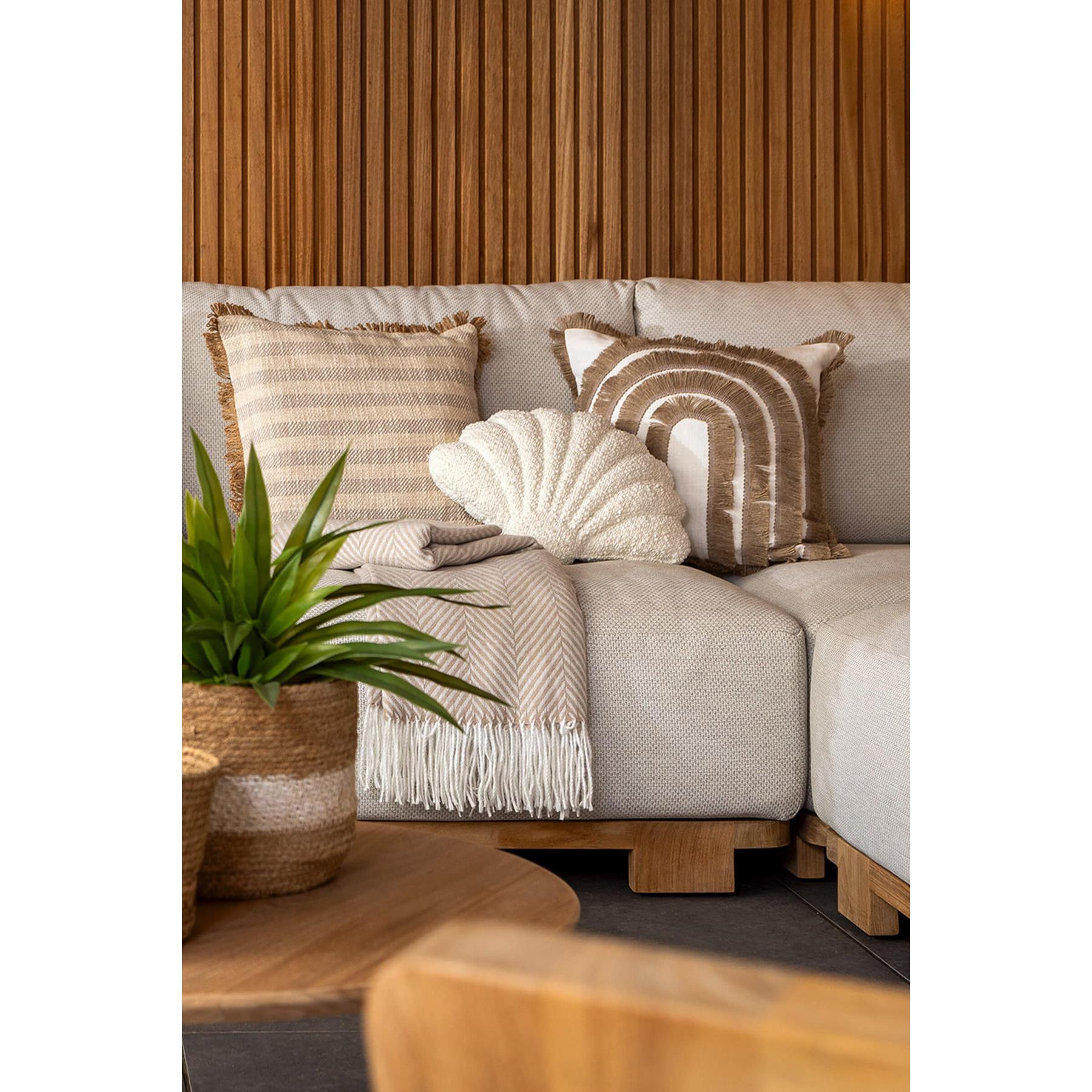 Dutch Decor sierkussen MARINA - 45x45 cm Naturel
