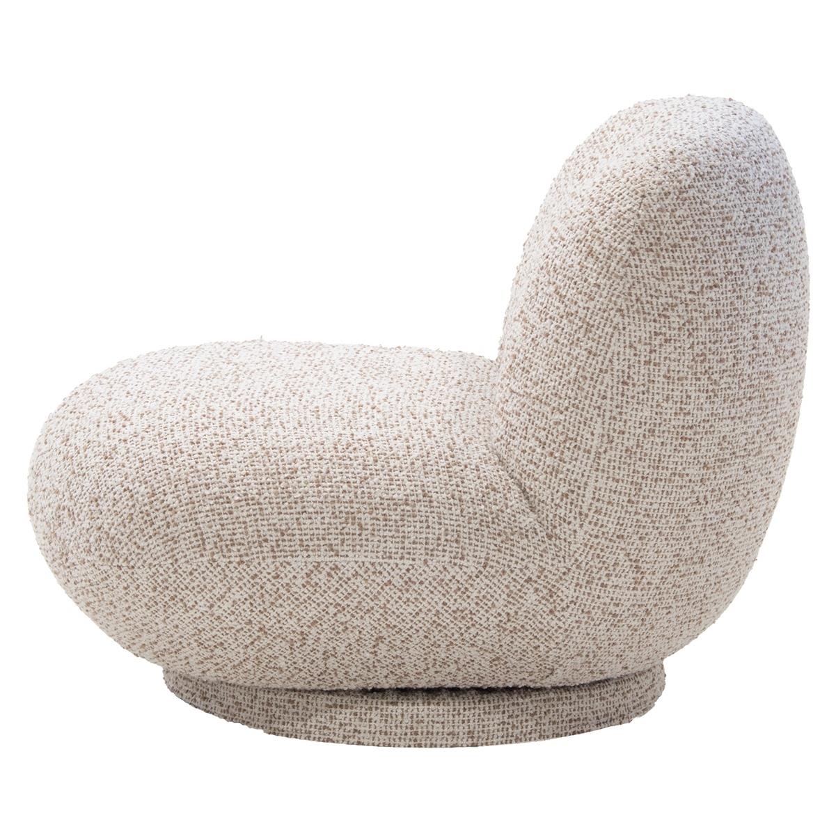 DÉJA Living - Draaifauteuil Beige - 85x95x71cm - Léa