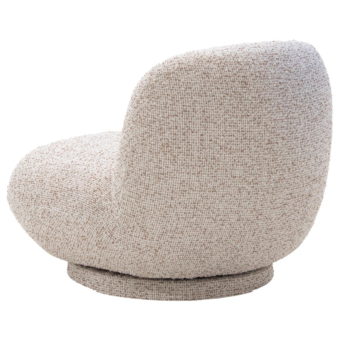 DÉJA Living - Draaifauteuil Beige - 85x95x71cm - Léa