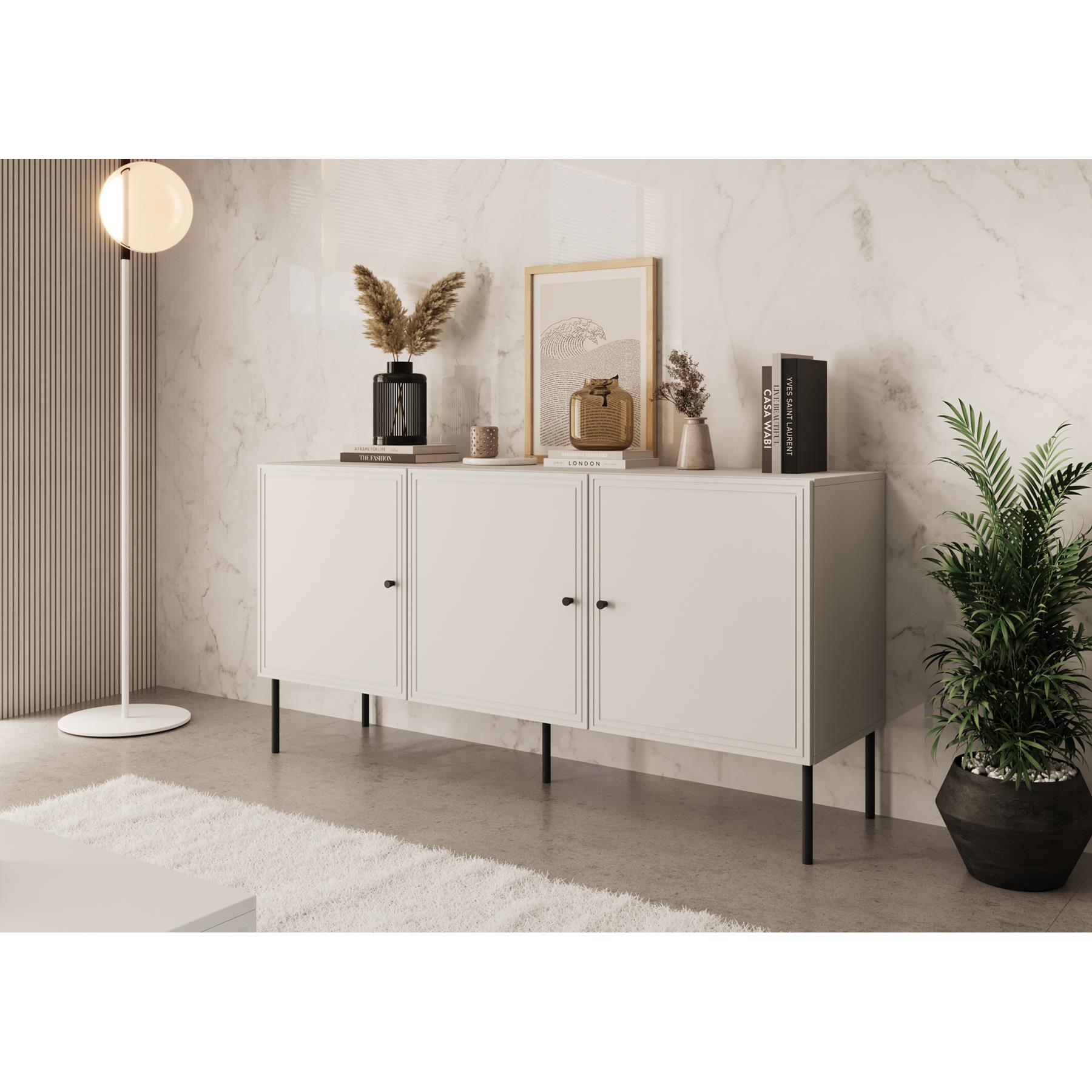 Meubella Dressoir Pierson - Wit - 150 cm