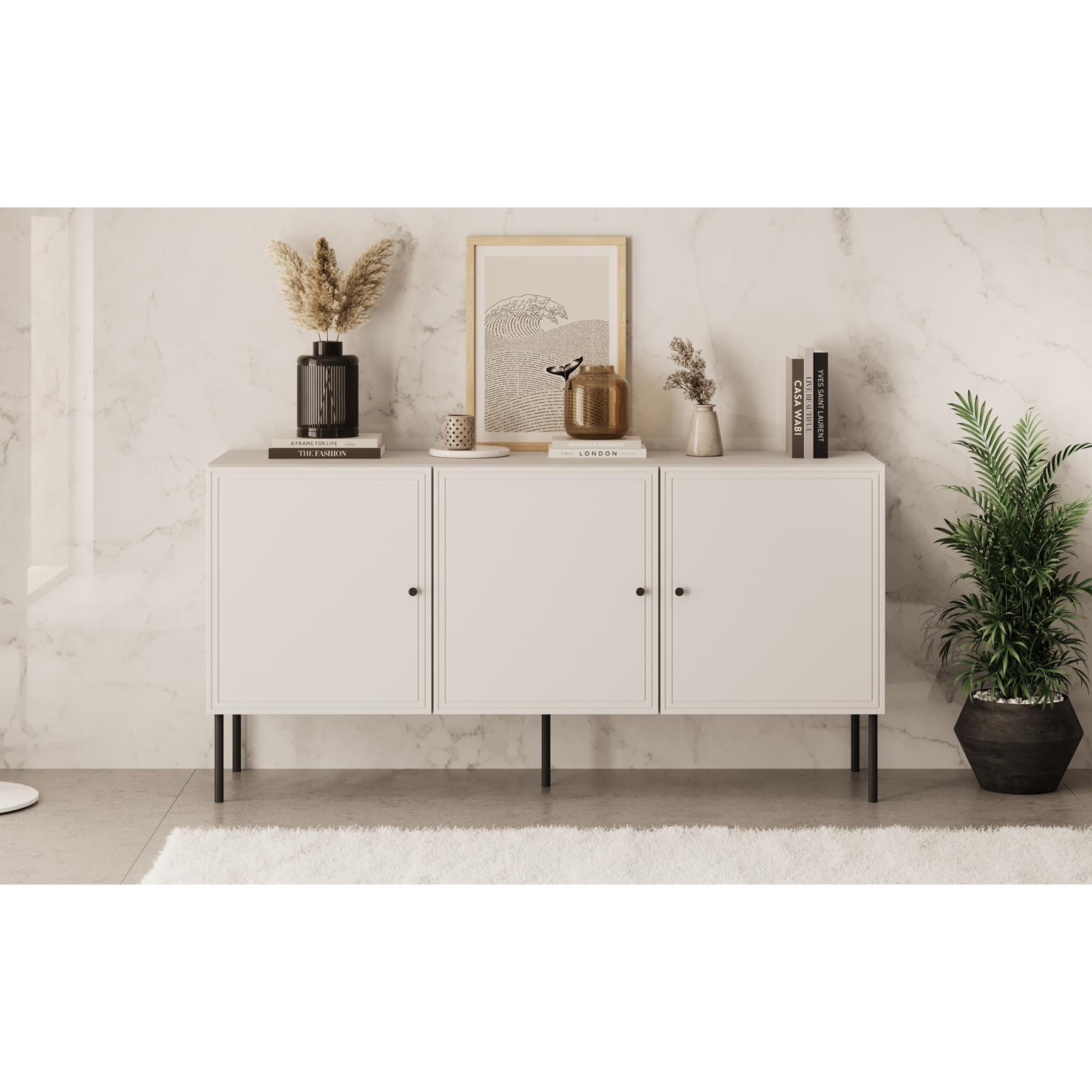 Meubella Dressoir Pierson - Wit - 150 cm