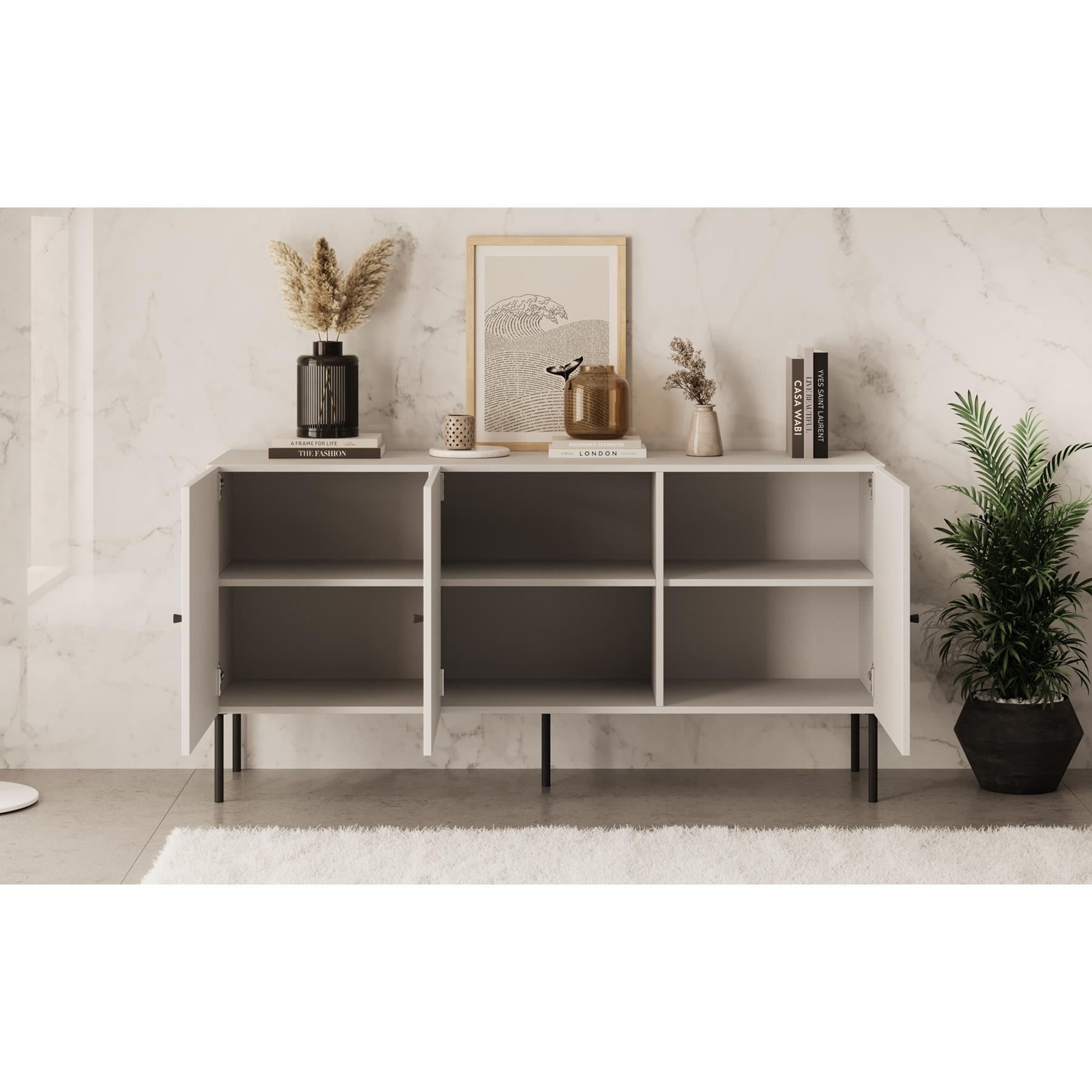 Meubella Dressoir Pierson - Wit - 150 cm