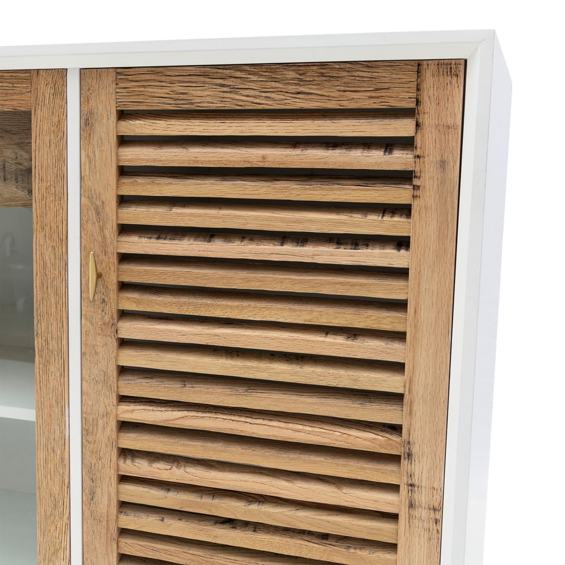 Rivièra Maison - Lake Sideboard in gerecycled eikenhout en glas, 194x44x85 cm