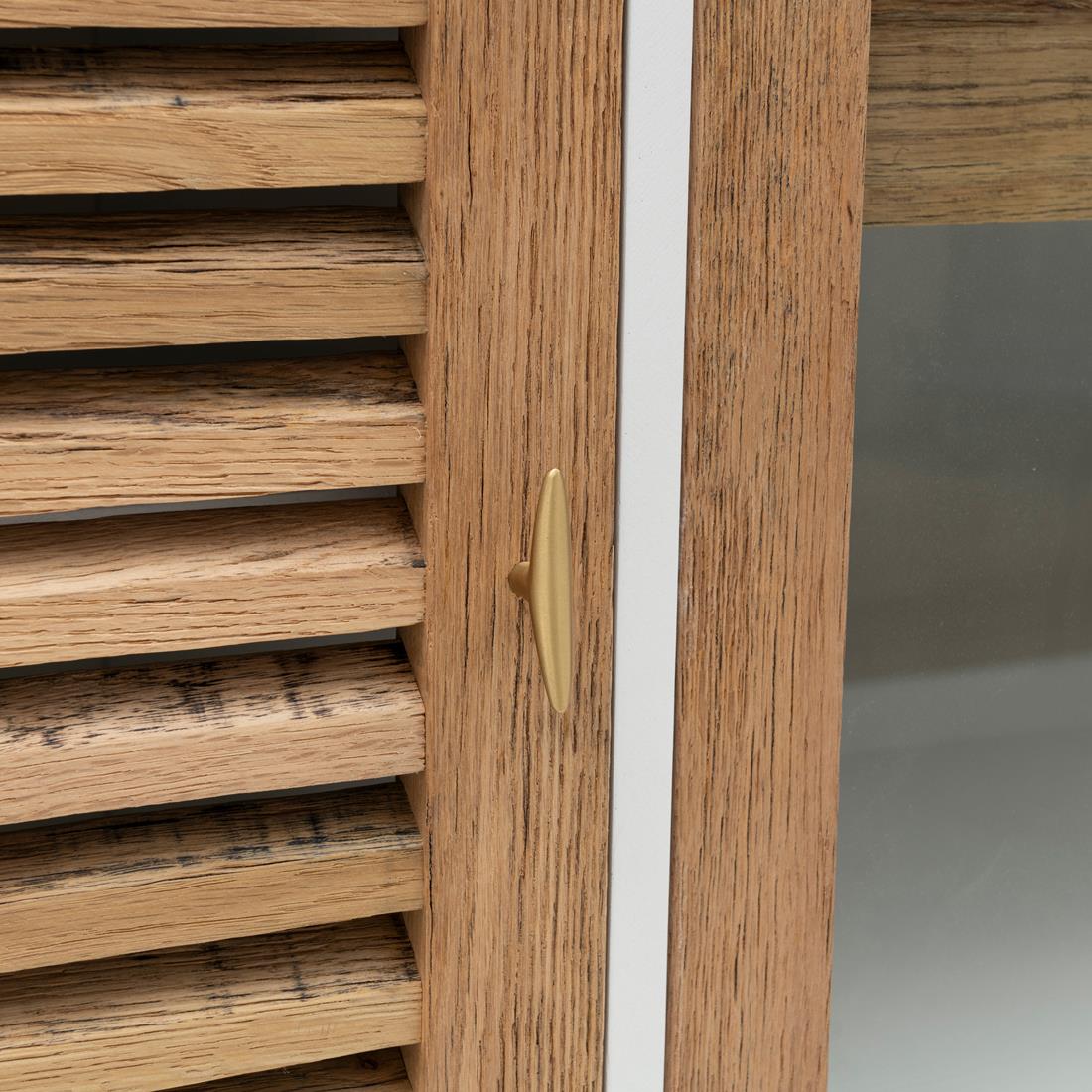 Rivièra Maison - Lake Sideboard in gerecycled eikenhout en glas, 194x44x85 cm