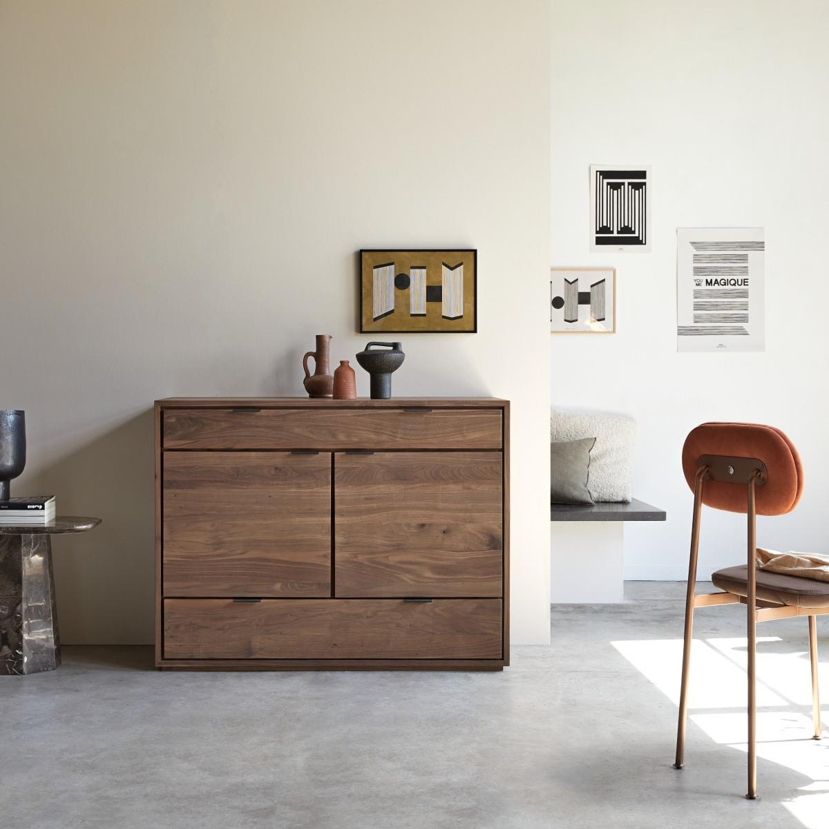 Tikamoon - Senson - Massief notenhouten buffet 120 cm