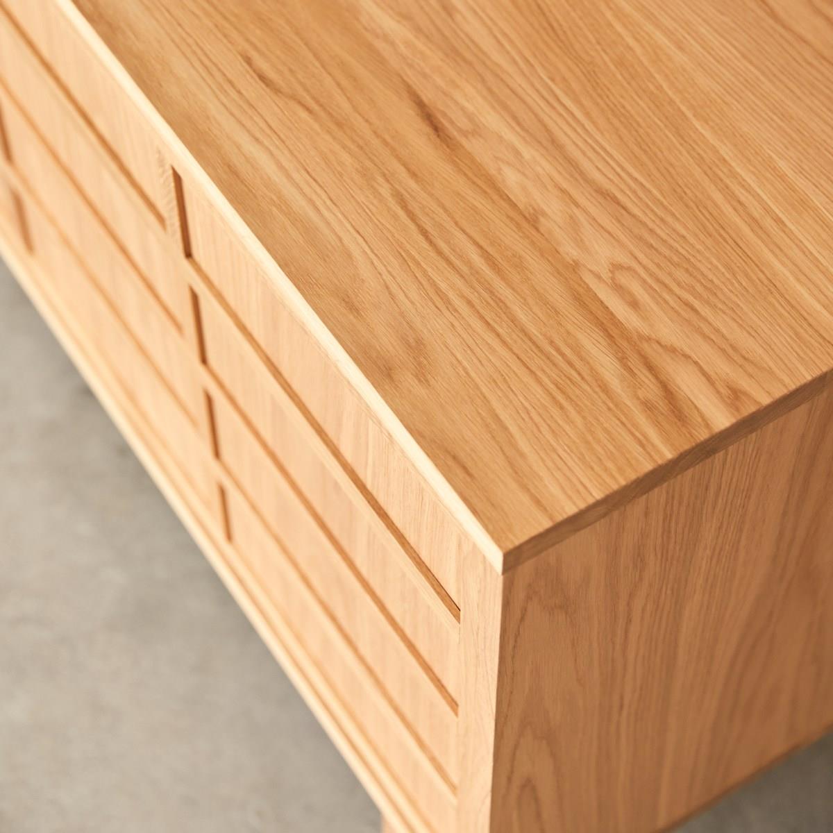 Tikamoon - Eikenhouten dressoir 200 cm Miu