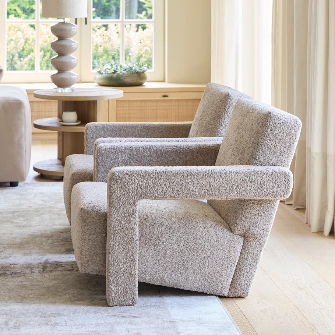 Rivièra Maison - Luxe Fauteuil in Umber Bruin, Polyester en Rubberwood, 70x90x72 cm