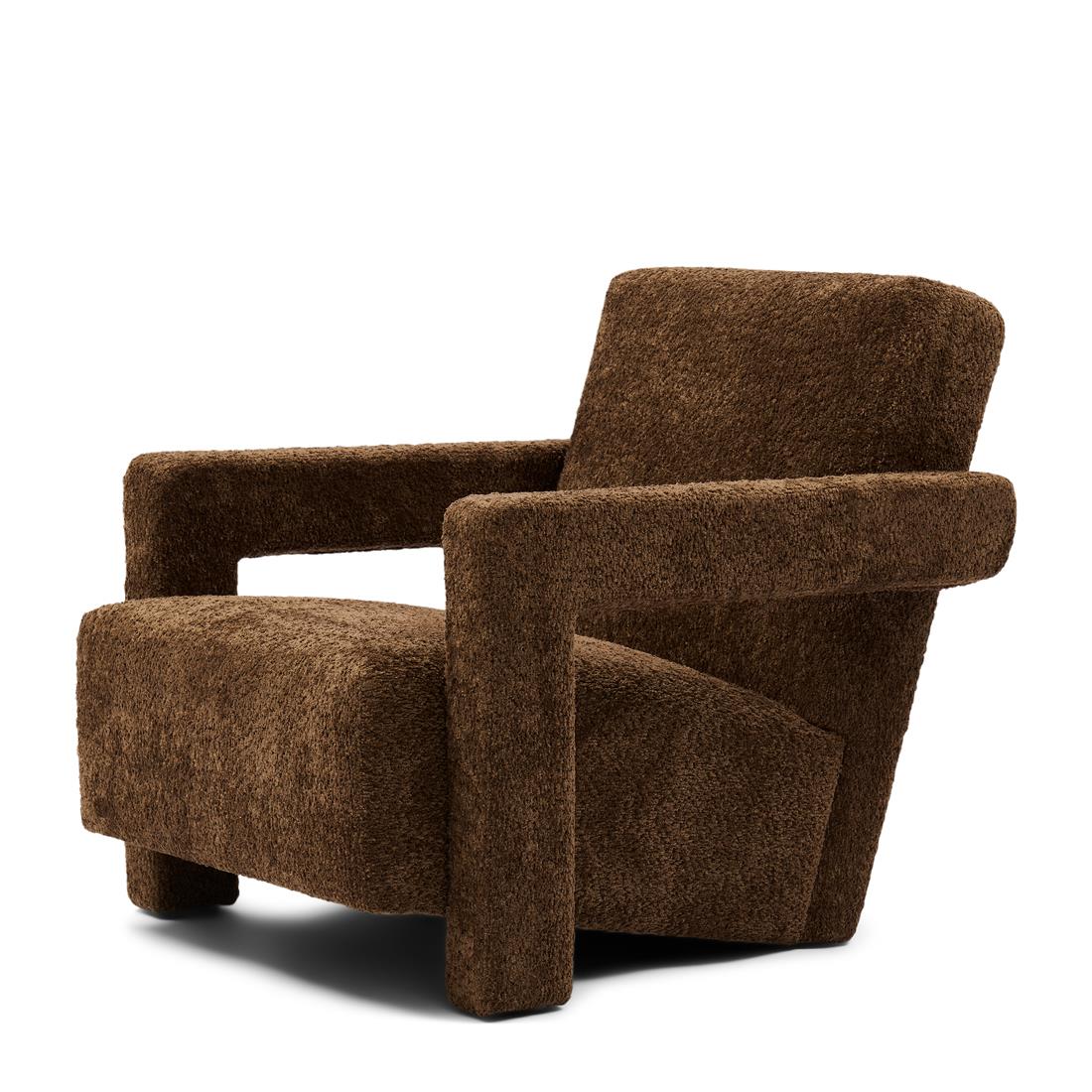 Rivièra Maison - Luxe Fauteuil in Umber Bruin, Polyester en Rubberwood, 70x90x72 cm