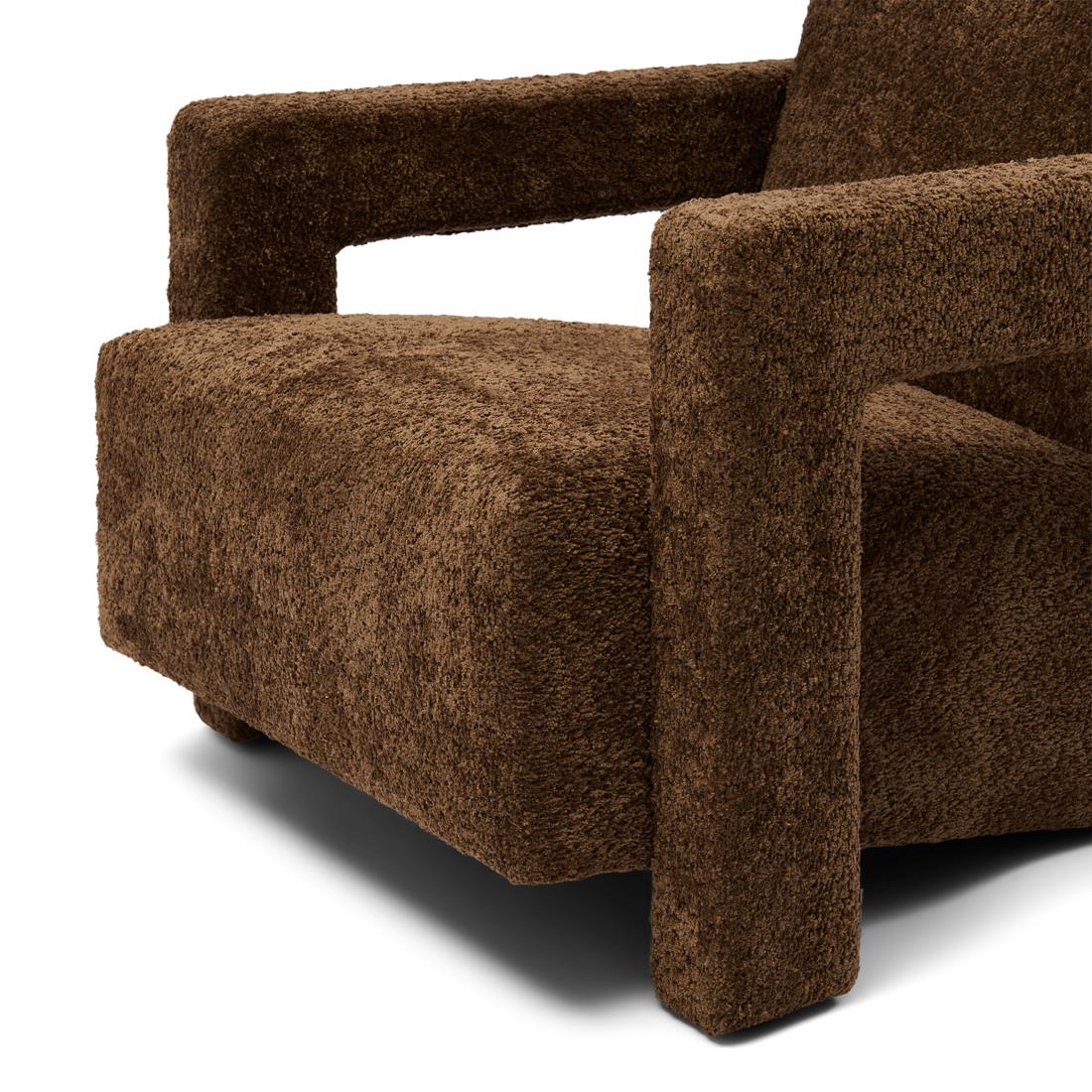 Rivièra Maison - Luxe Fauteuil in Umber Bruin, Polyester en Rubberwood, 70x90x72 cm
