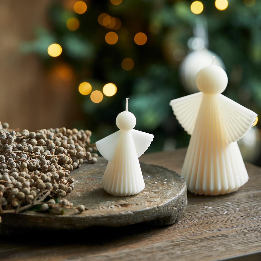 Riviera Maison - Angel Candle S - Paraffine - Wit - 8.0x5.5x10.0 cm