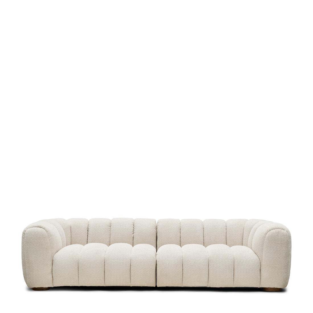 Rivièra Maison - Luxe 5-persoons Bank in O06 - Off White, PE4 - Polyester en Pijnboomhout, 298x109x80 cm
