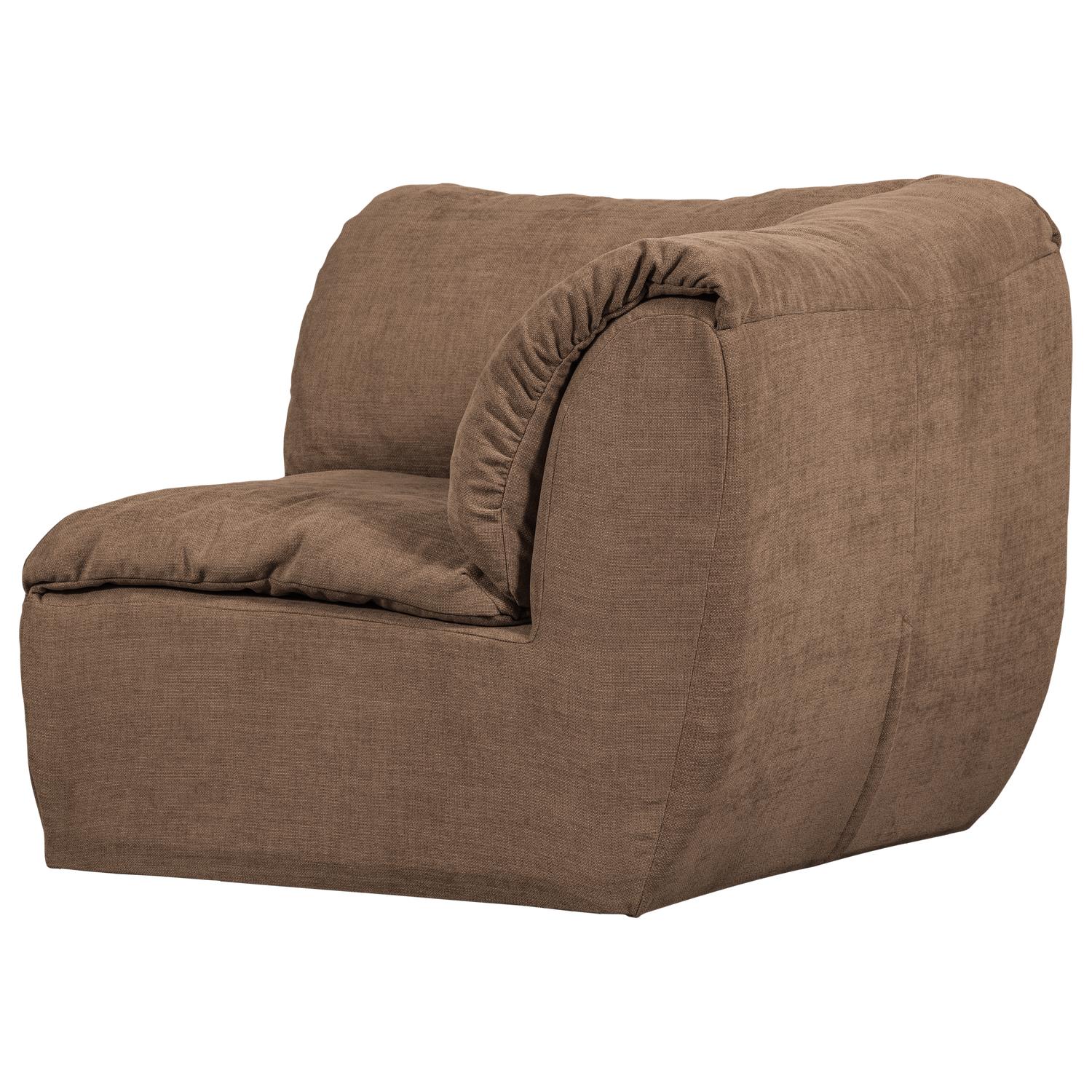 WOOOD Baggy Hoekelement - Geweven Chenille - Bruin - 81x96x96