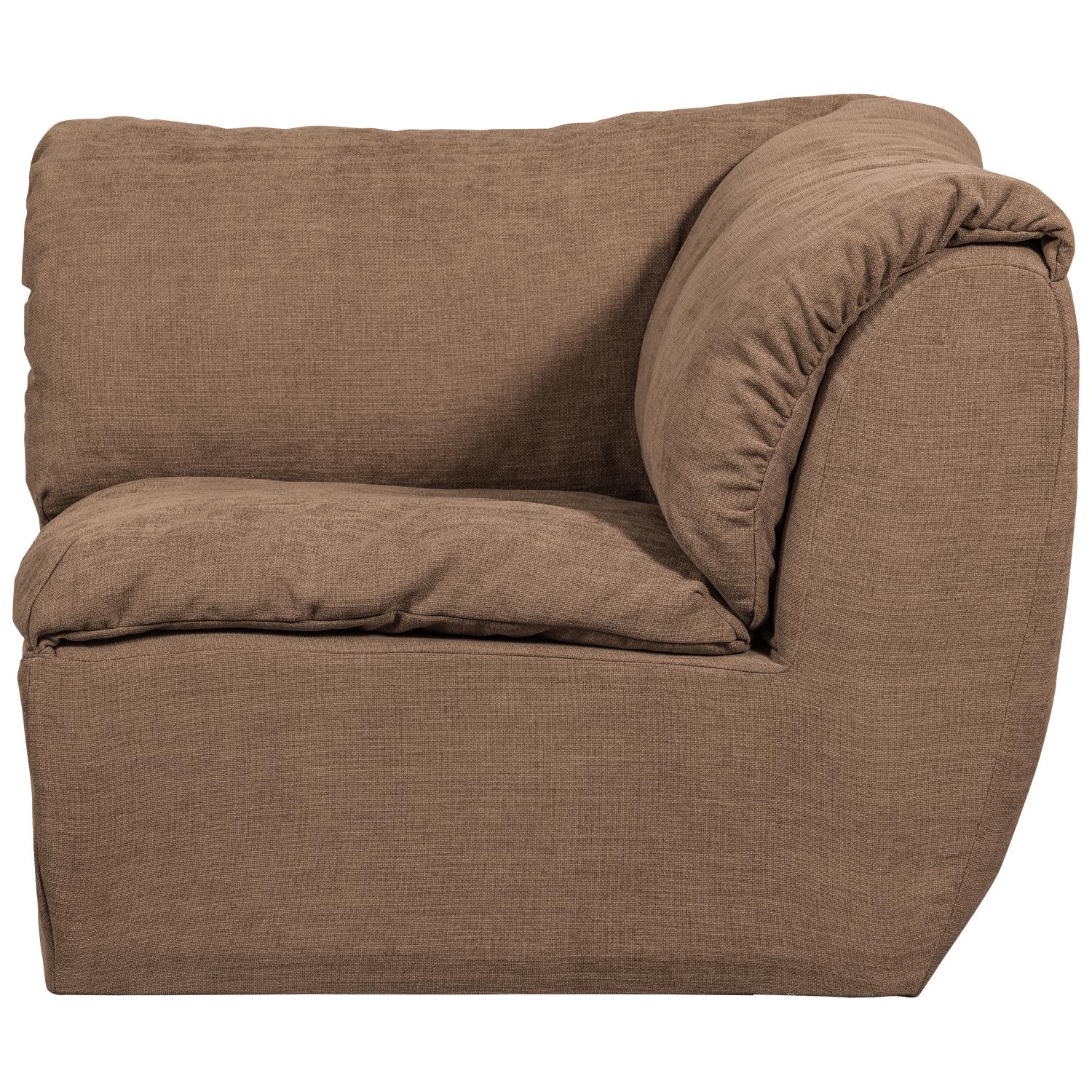 WOOOD Baggy Hoekelement - Geweven Chenille - Bruin - 81x96x96