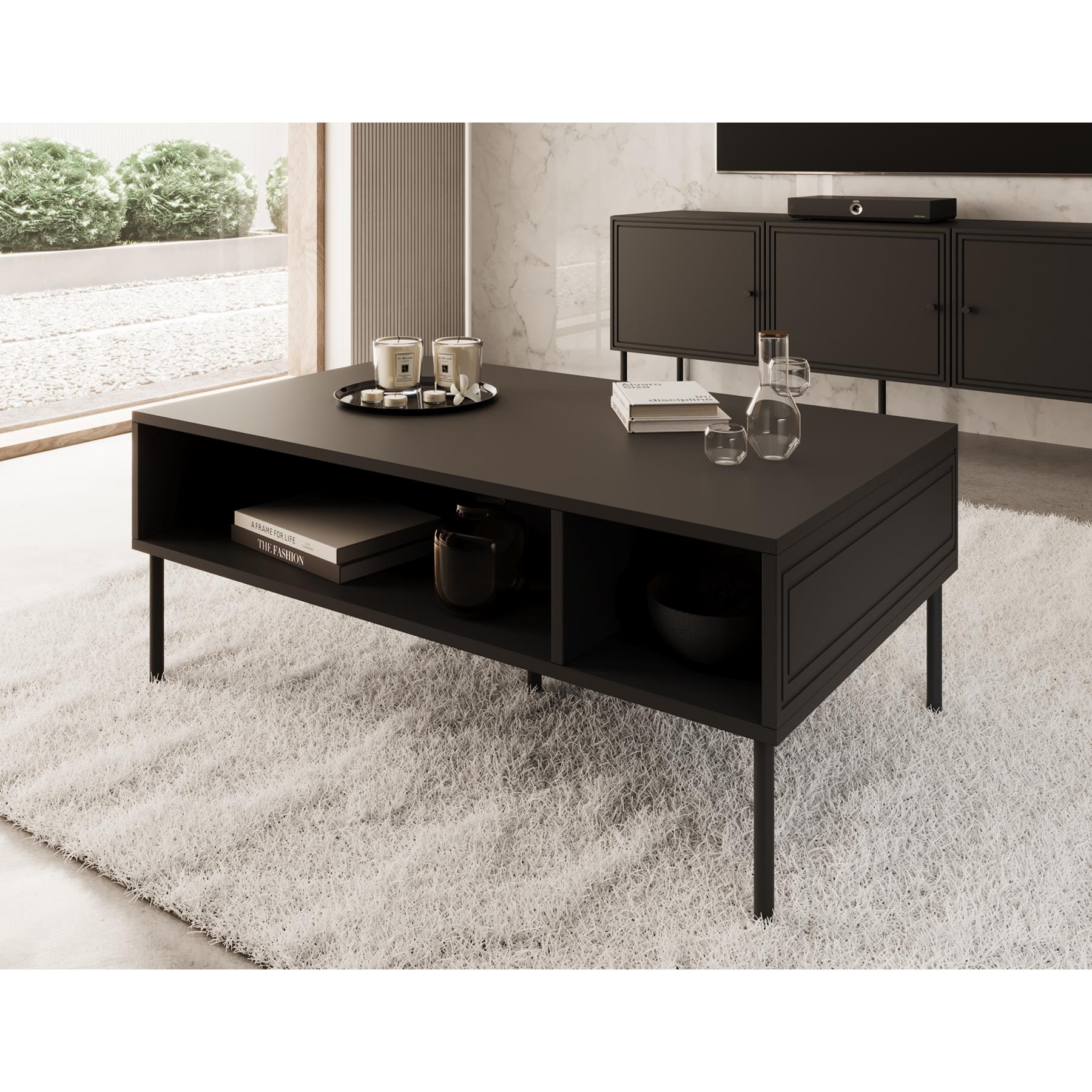 Meubella Salontafel Pierson - Zwart - 110 cm
