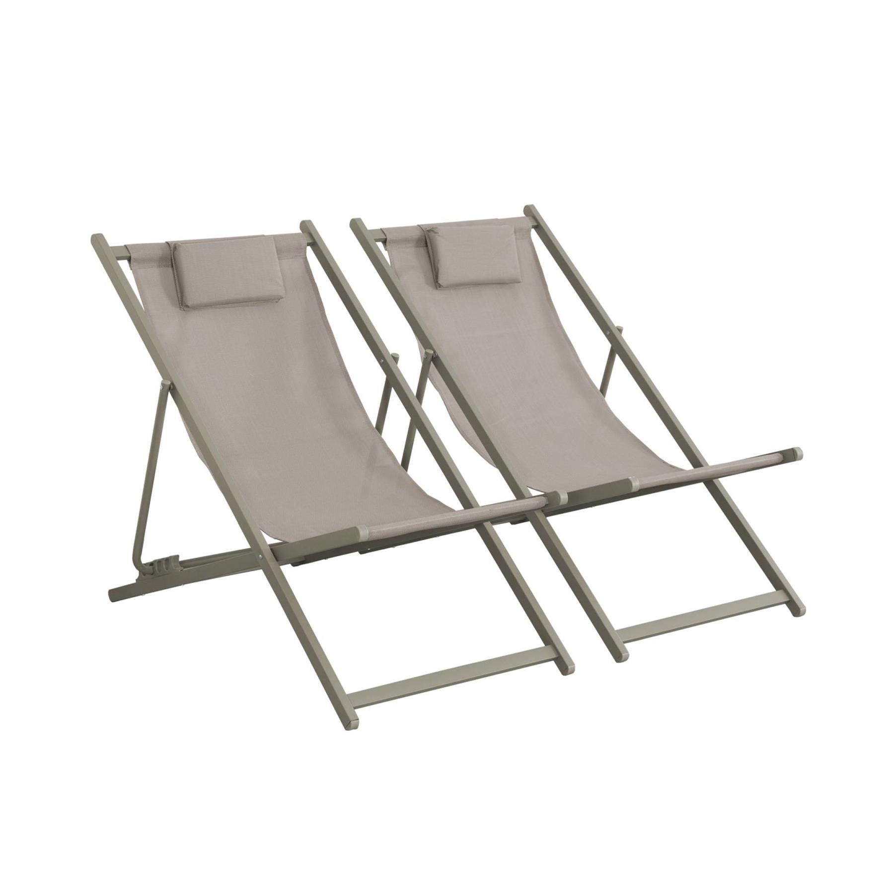 sweeek - Opvouwbare tuinstoel met kussen (Set van 2)