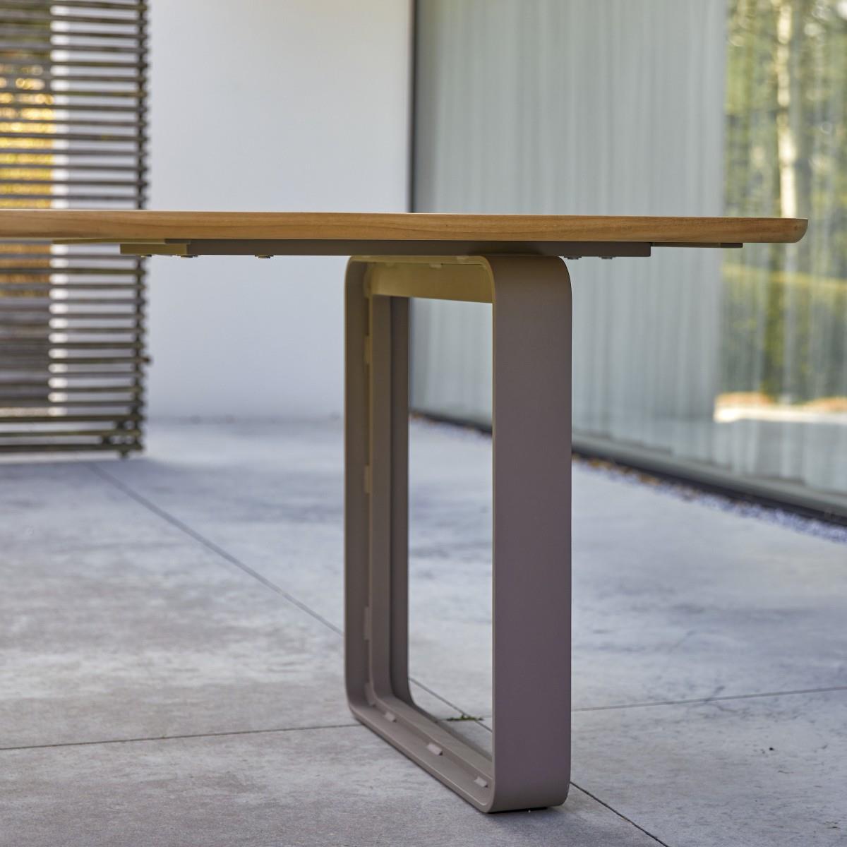 Tikamoon - Harper - Teakhouten en aluminium tuinset voor 6 personen
