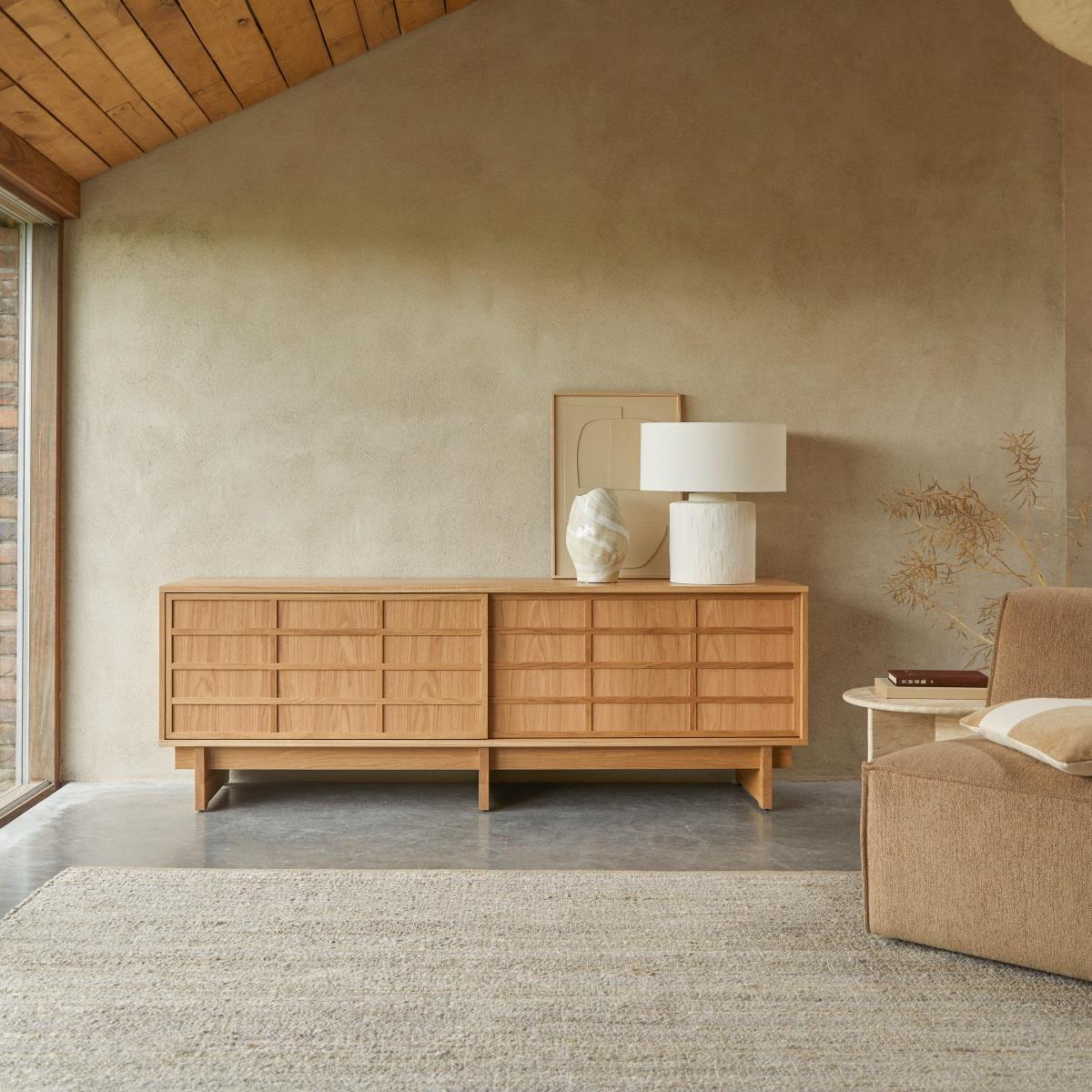 Tikamoon - Eiken tv-meubel 200 cm Miu