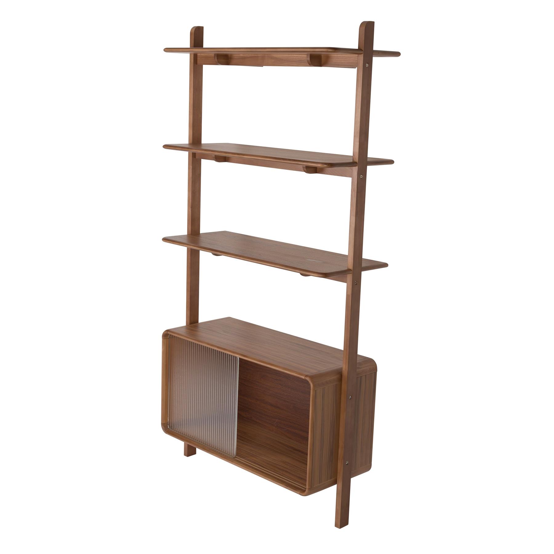 Zuiver Rise Kast| Stellingkast Hout Walnoot - Bruin