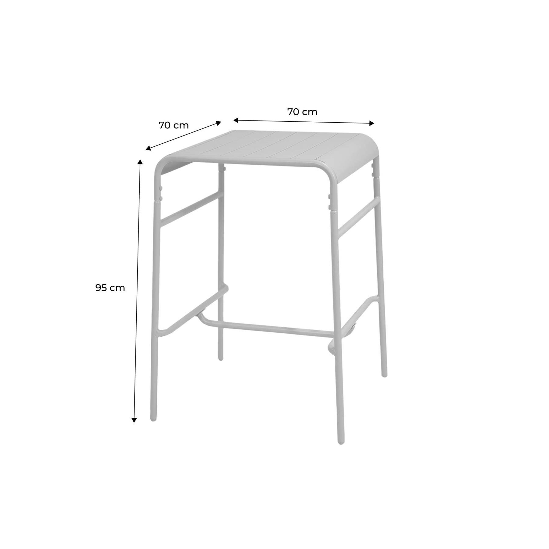 sweeek - 2-zits metalen tuintafel H 95cm
