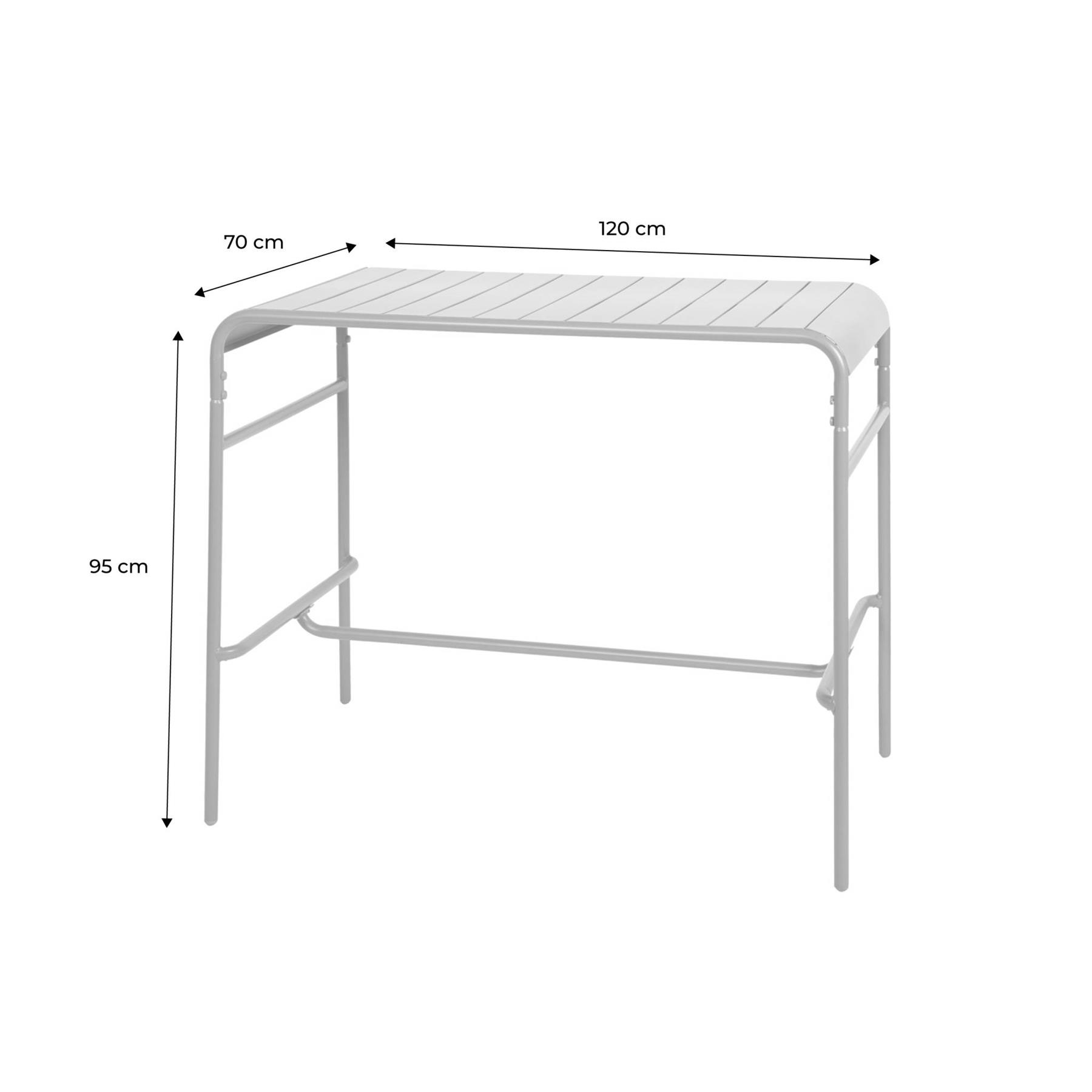 sweeek - 4-persoons metalen tuintafel 120 x 70cm x 95cm
