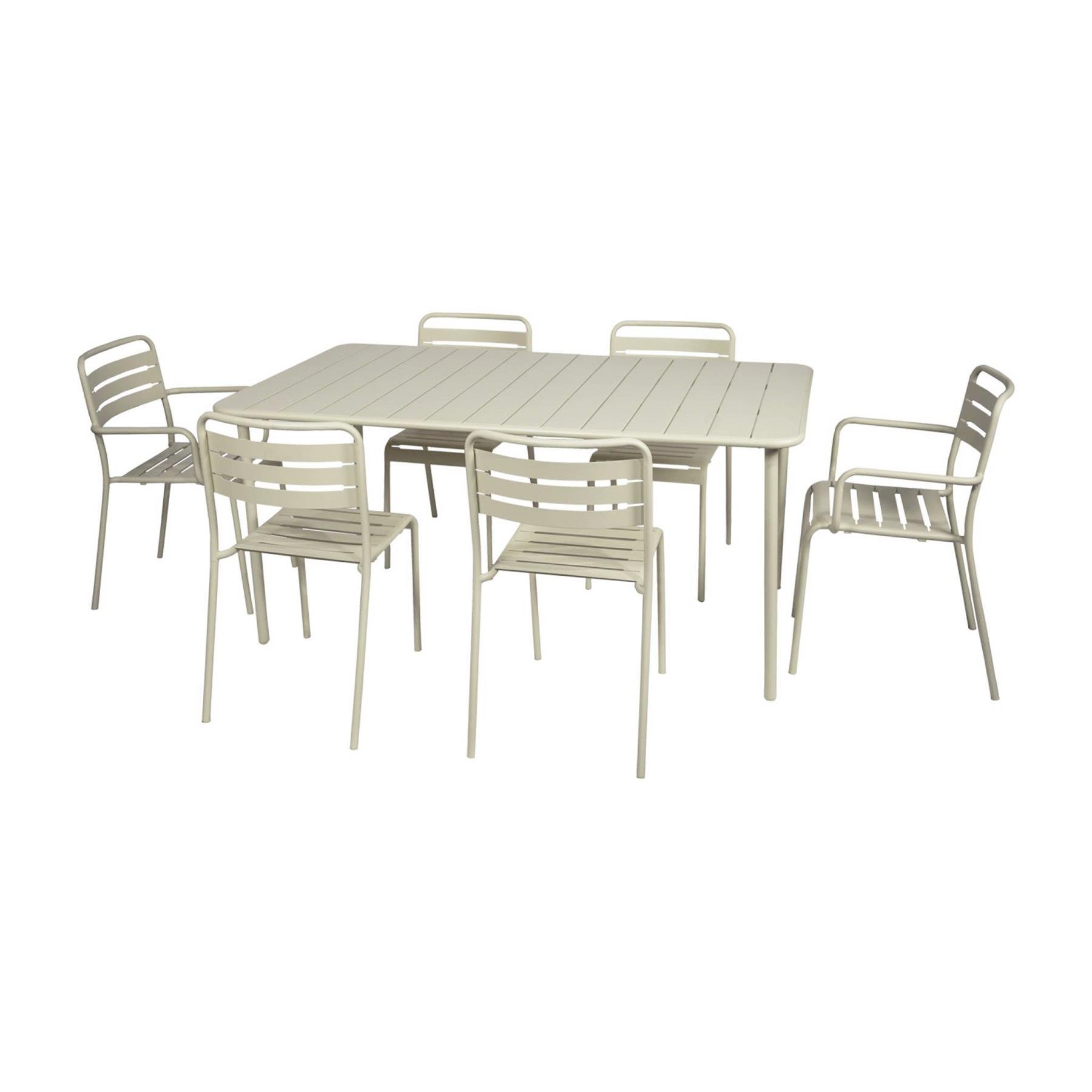 sweeek - Metalen tuintafel 6-8 zitplaatsen