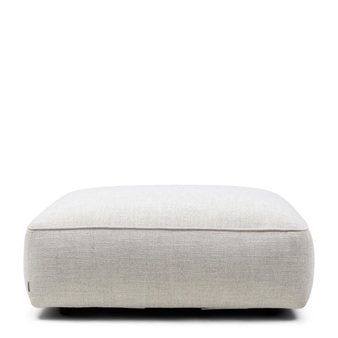 Rivièra Maison - Hamilton Poef, Antiek Wit, Luxe Materiaal, 100x44x115 cm