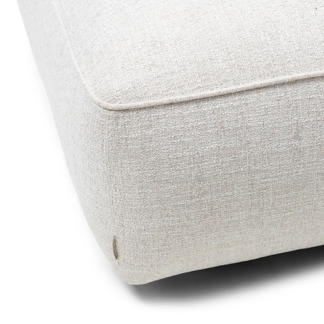 Rivièra Maison - Hamilton Poef, Antiek Wit, Luxe Materiaal, 100x44x115 cm