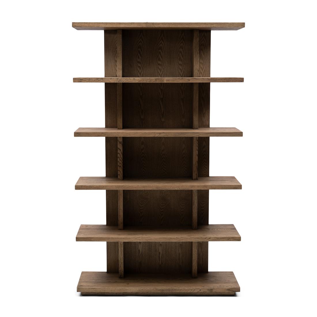 Rivièra Maison - Vermont Boekenkast in Natuurlijke Kleur van Gerecycled Eikenhout, 120x35x200 cm