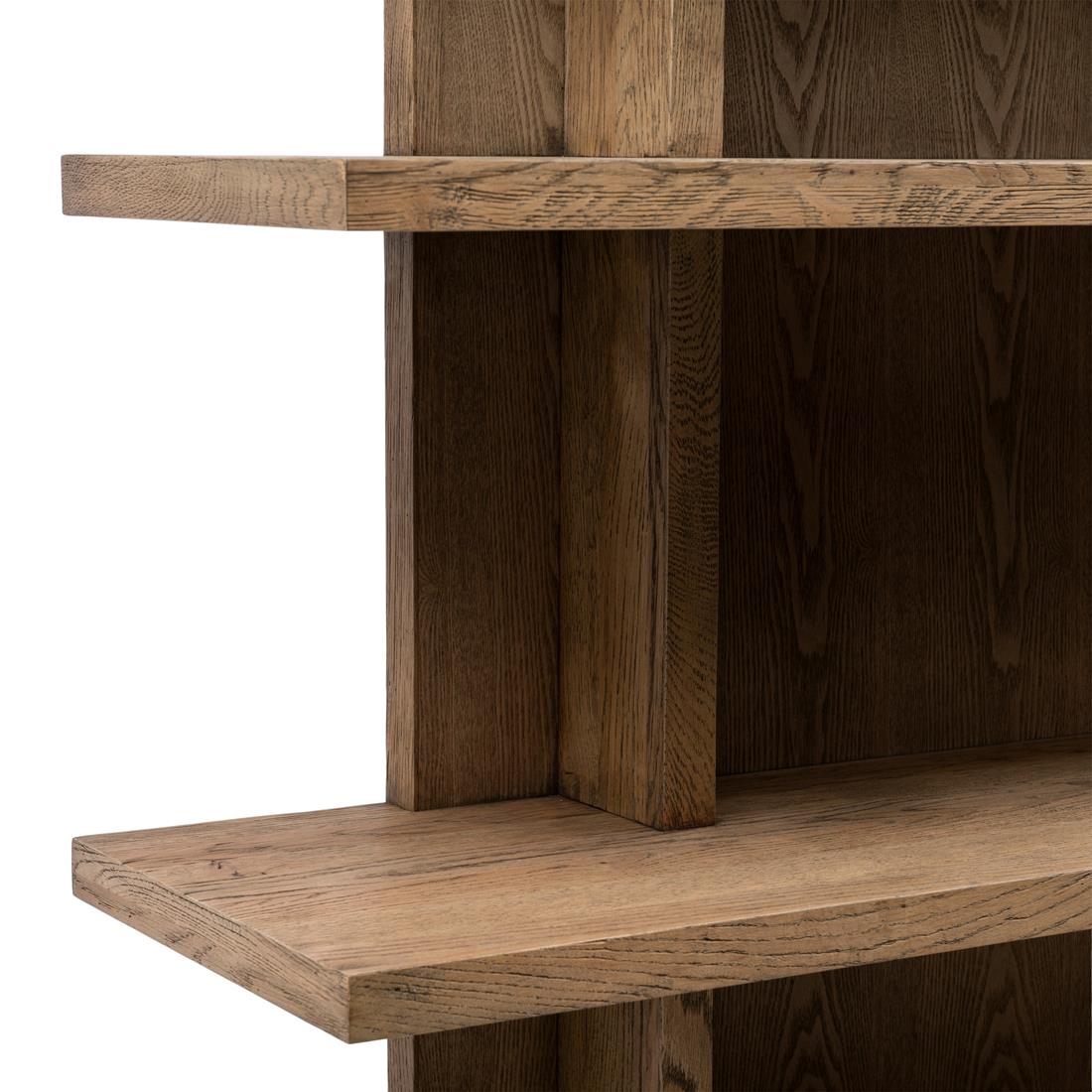 Rivièra Maison - Vermont Boekenkast in Natuurlijke Kleur van Gerecycled Eikenhout, 120x35x200 cm