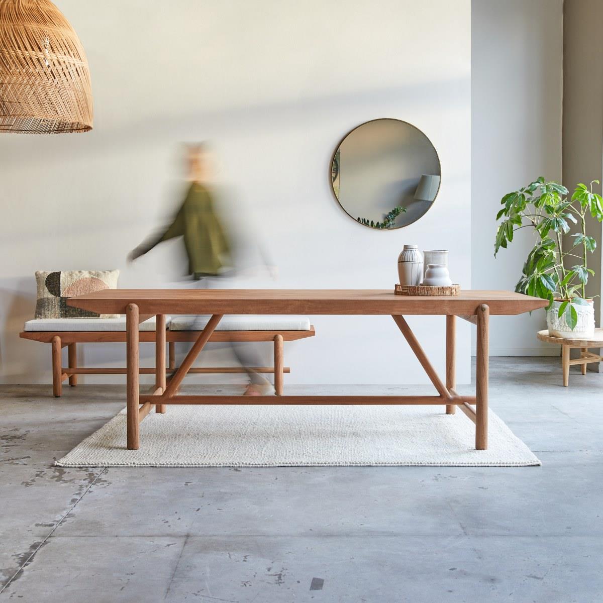 Tikamoon - Fado - Massief teakhouten eettafel voor 6|8 personen.