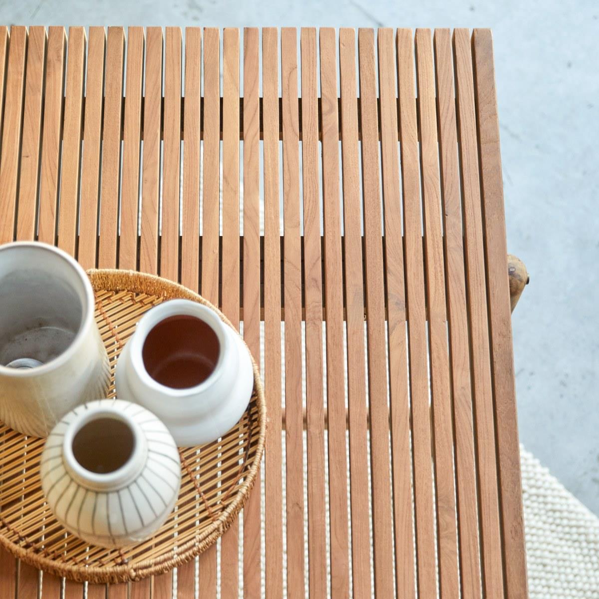 Tikamoon - Fado - Massief teakhouten eettafel voor 6|8 personen.