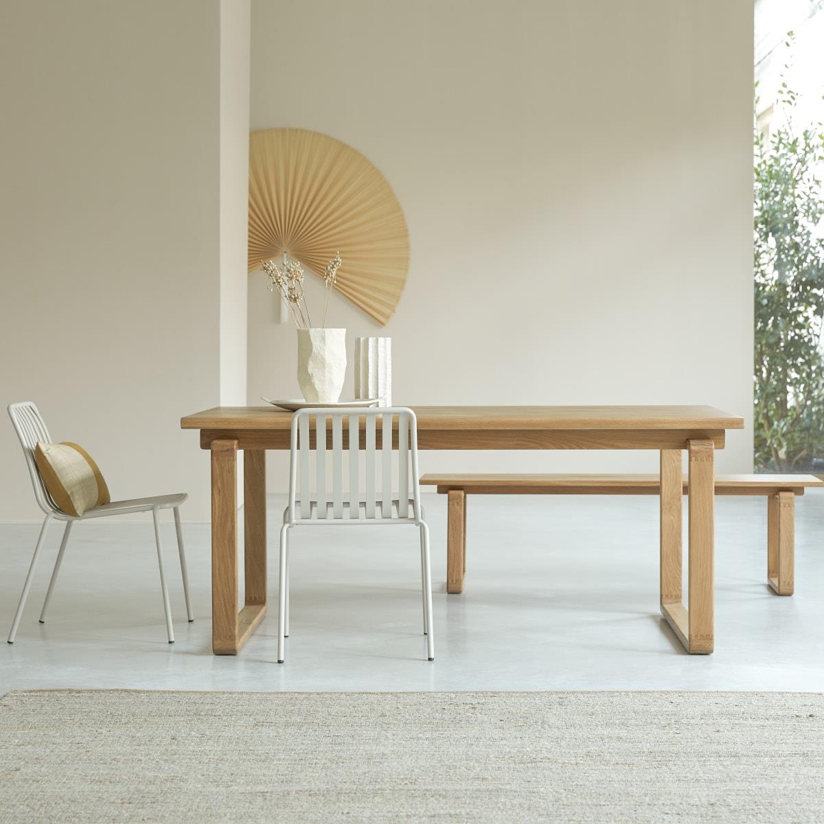 Tikamoon - Tafel van massief eikenhout 180x95 Sybille