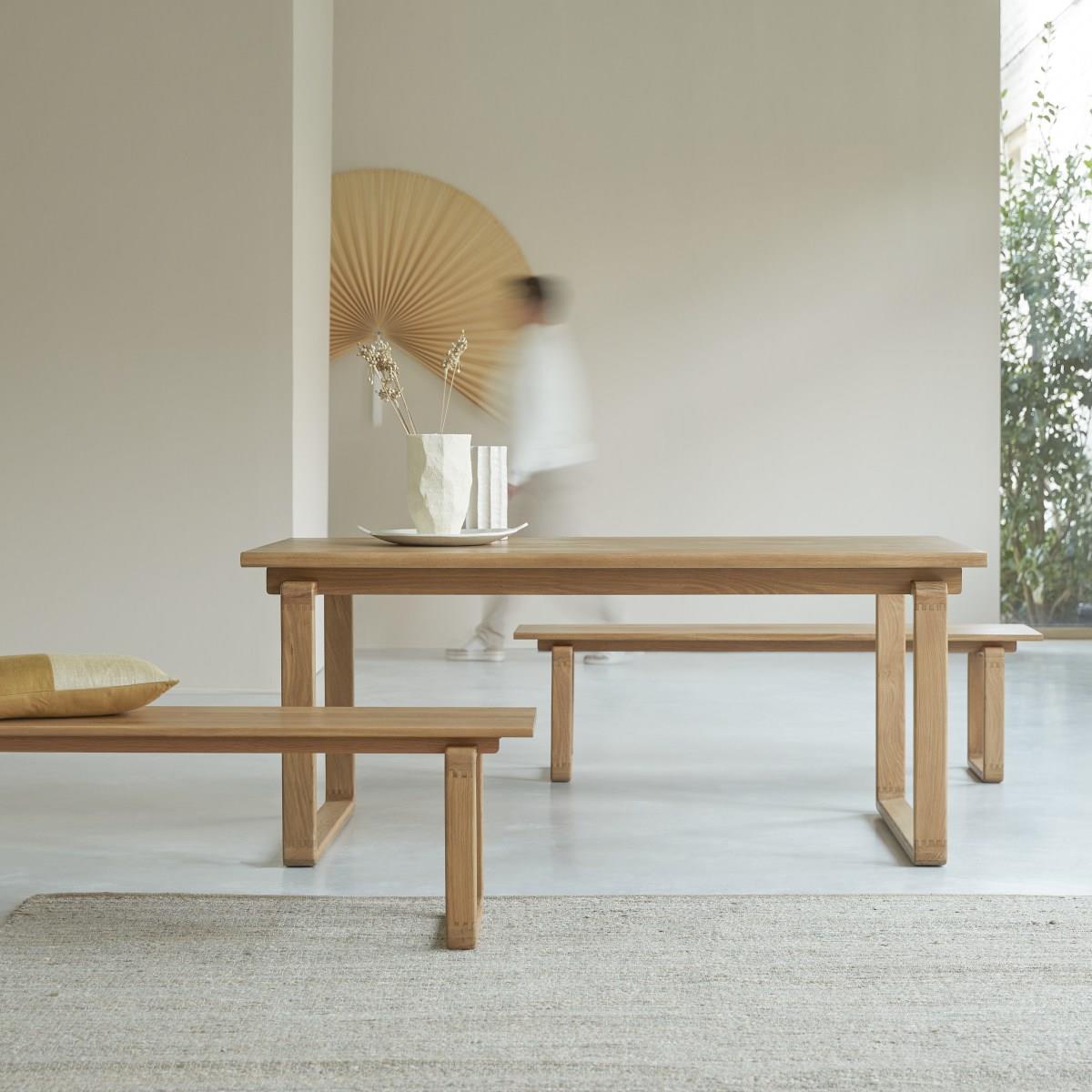 Tikamoon - Tafel van massief eikenhout 180x95 Sybille