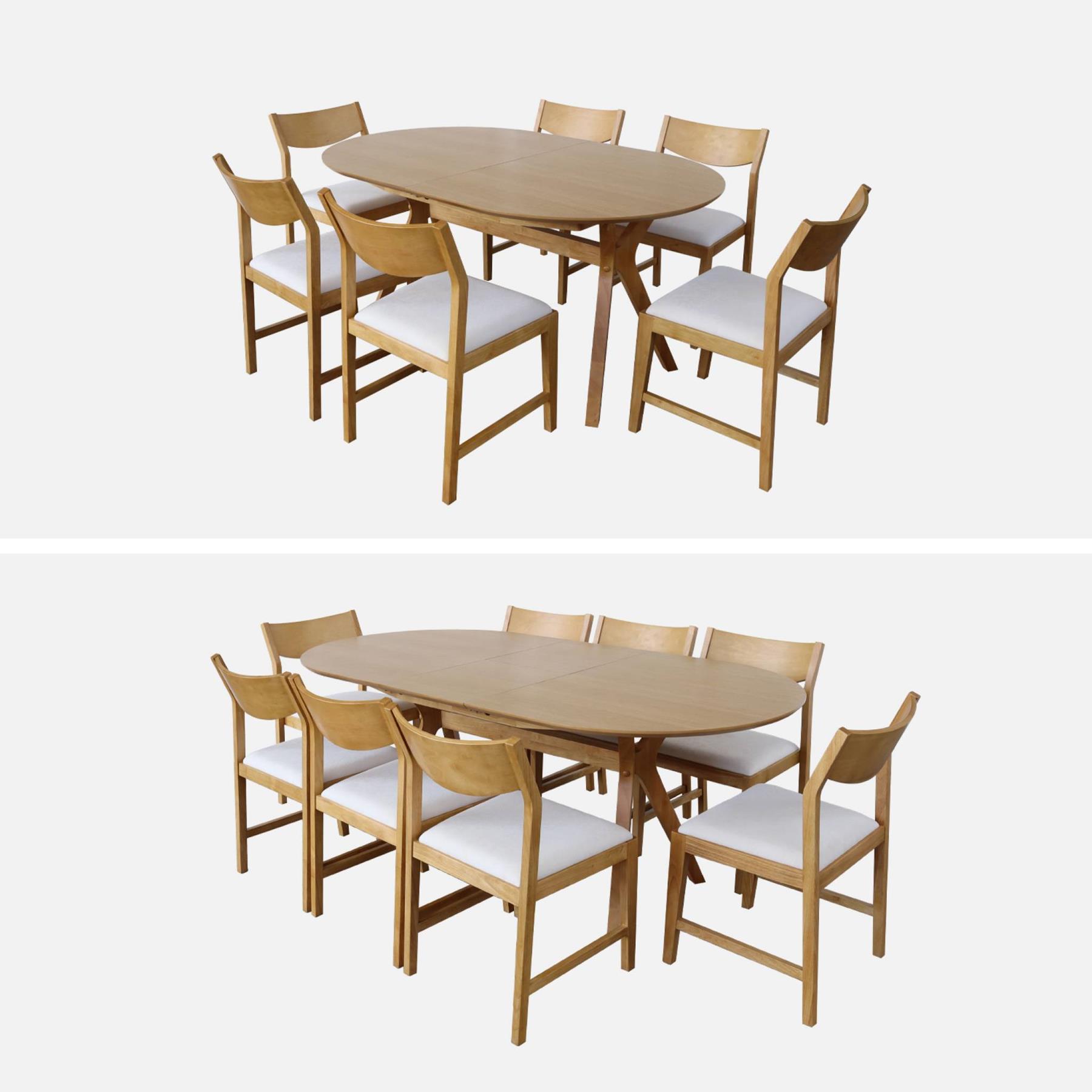 sweeek - Langwerpige uitschuifbare eettafel, 160-200cm 6-8 personen