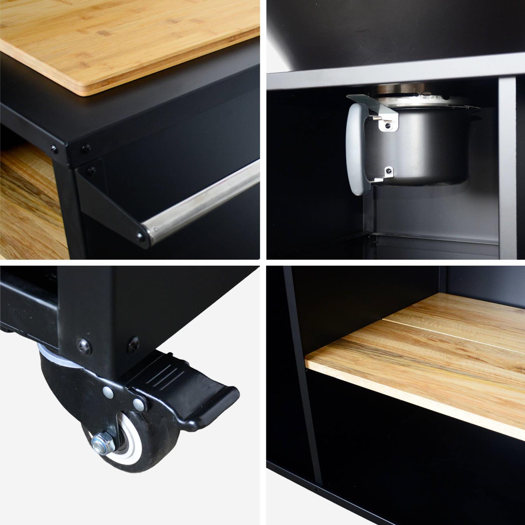sweeek - Vuurschaal Ø80cm, grillrooster, houtopslag + beschermhoes